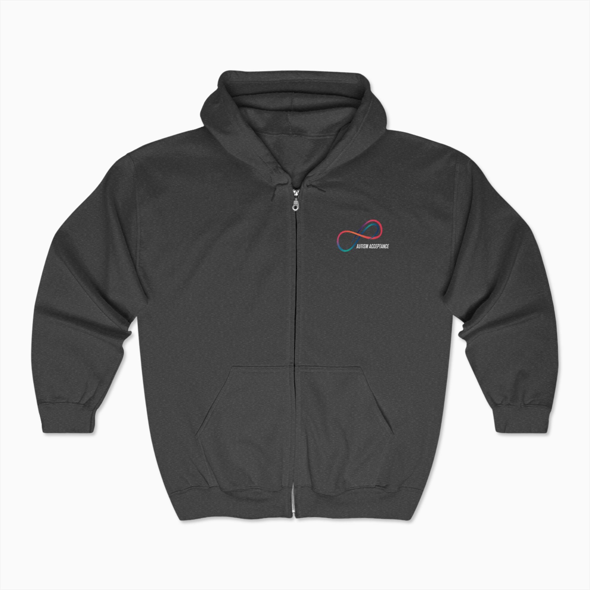 Autism Awareness 2025 - Loop of Acceptance Zip Up Hoodie