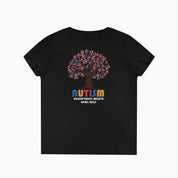 Autism Awareness 2025 - Tree of Acceptance Ladies V-Neck T-Shirt