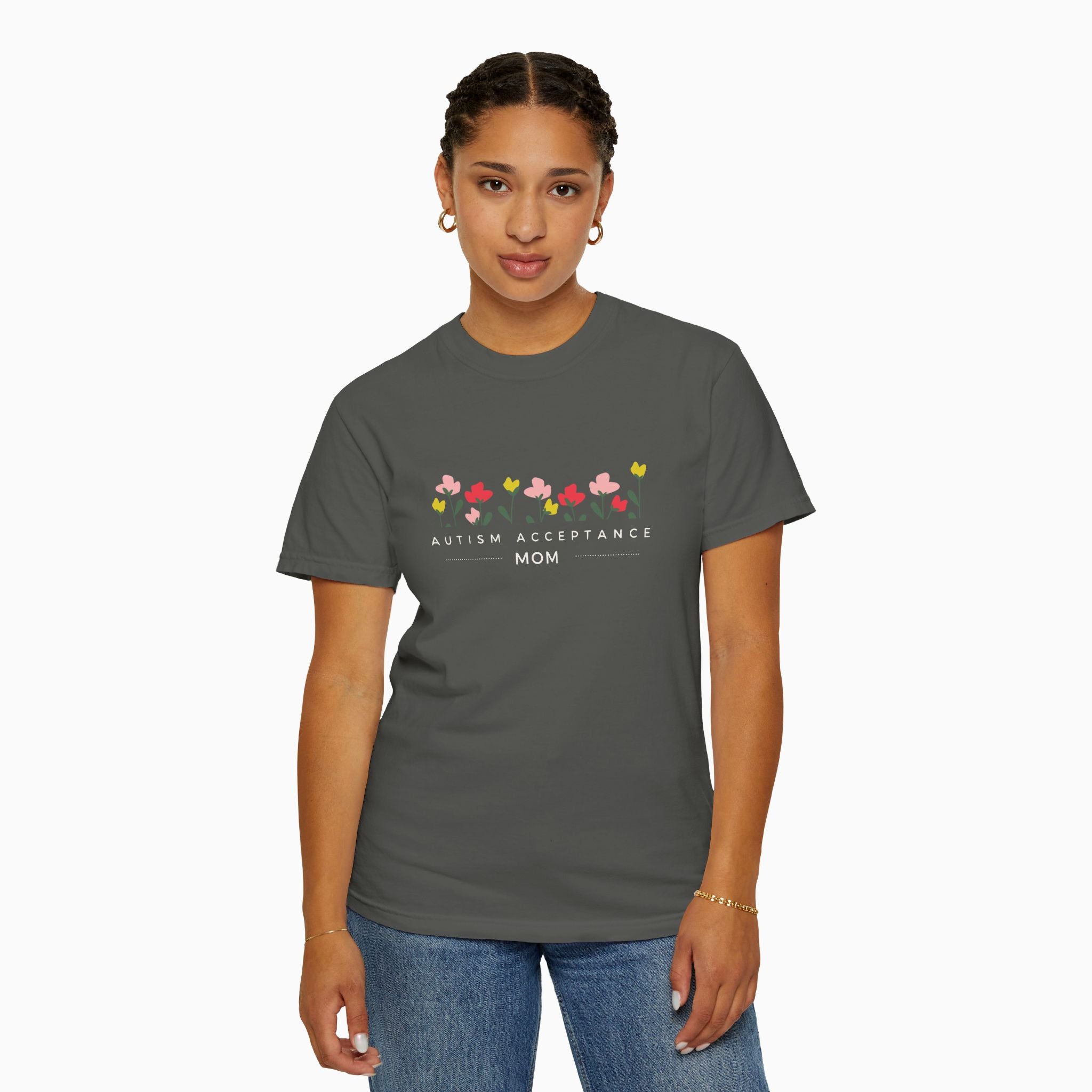 Autism Acceptance Mom Comfort Colors Tee