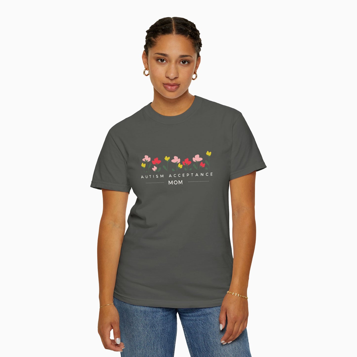 Autism Acceptance Mom Comfort Colors Tee