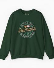 Helping Young Humans Do Mighty Things Sweatshirt-Forest Green-Neurodiversity, ADHD & Autism Awareness & Acceptance Sweatshirt by Daily Bloom