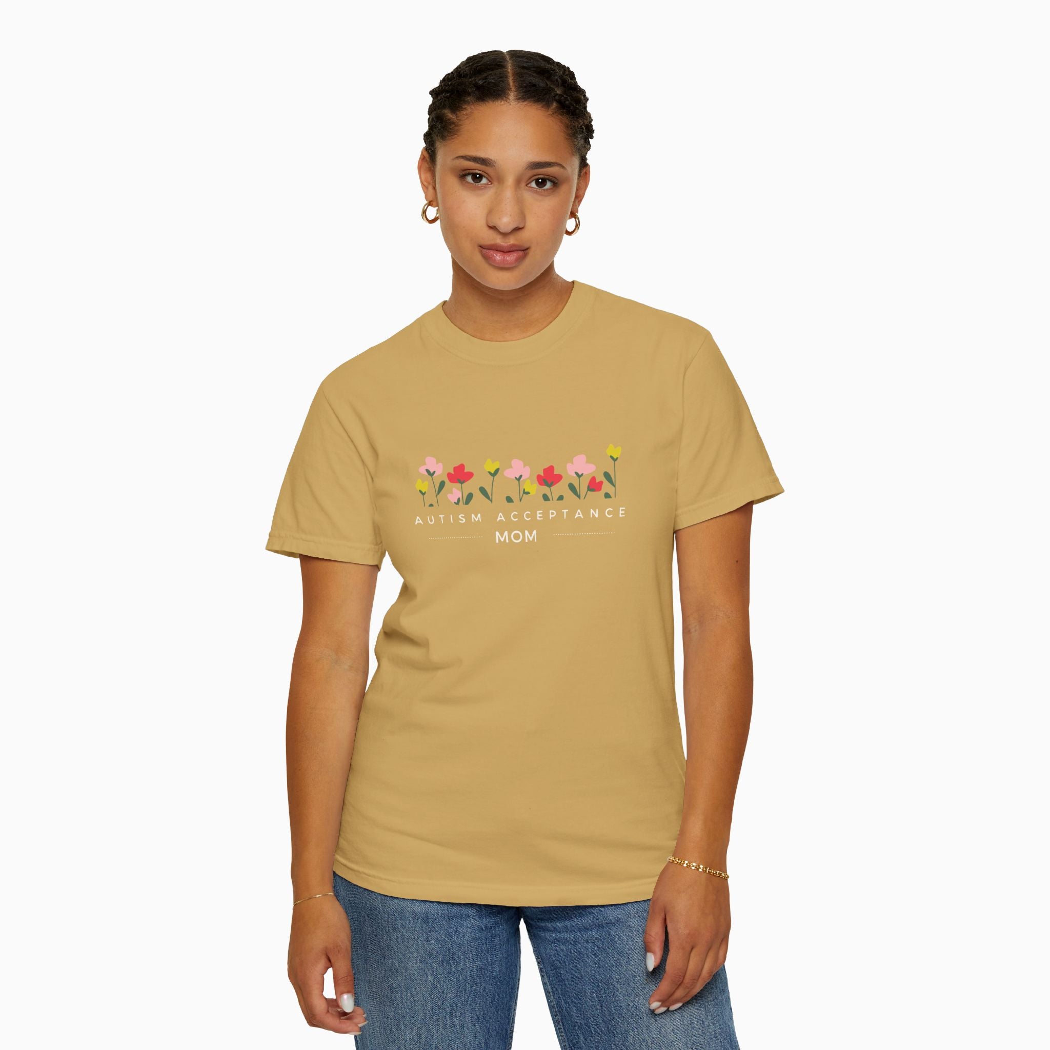 Autism Acceptance Mom Comfort Colors Tee