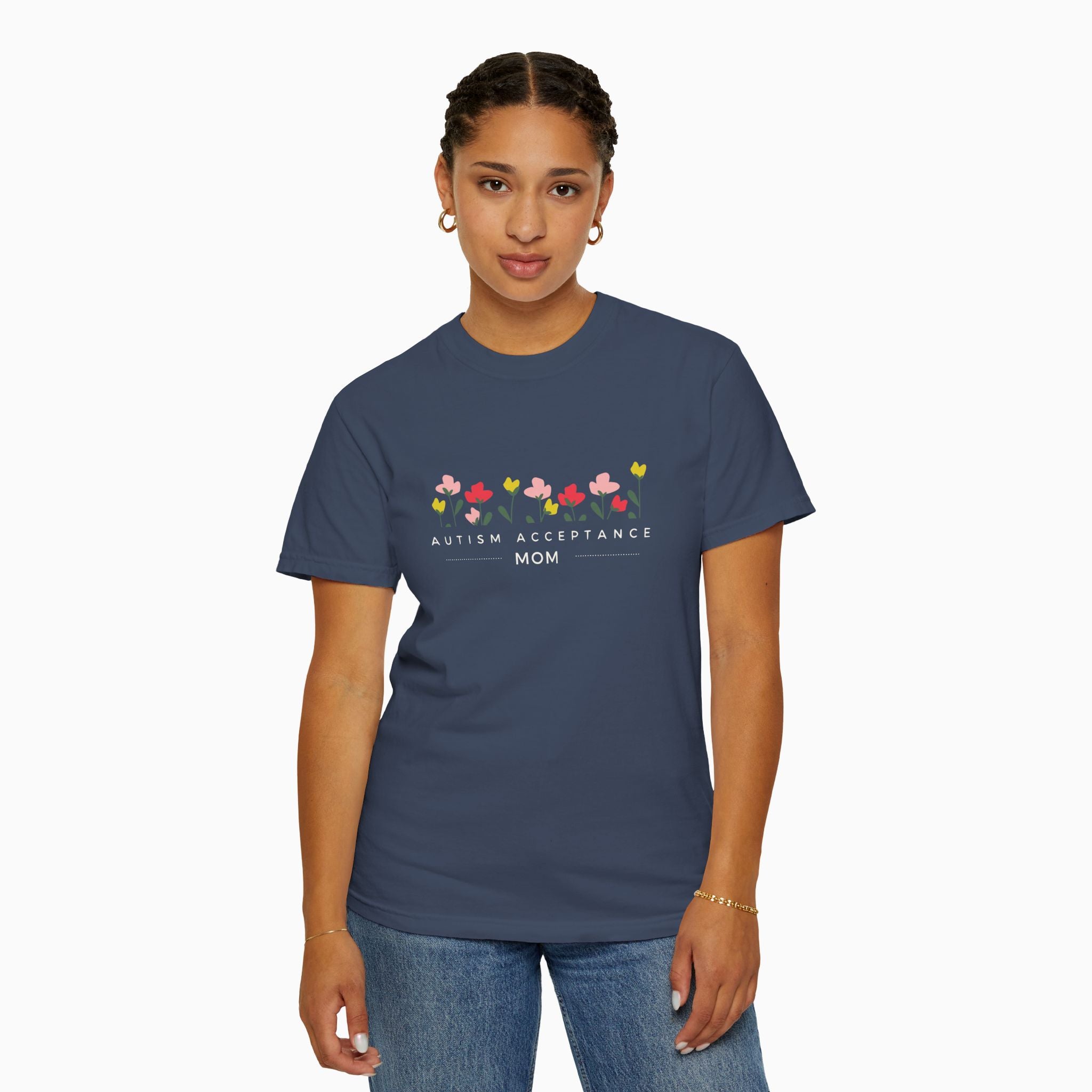 Autism Acceptance Mom Comfort Colors Tee
