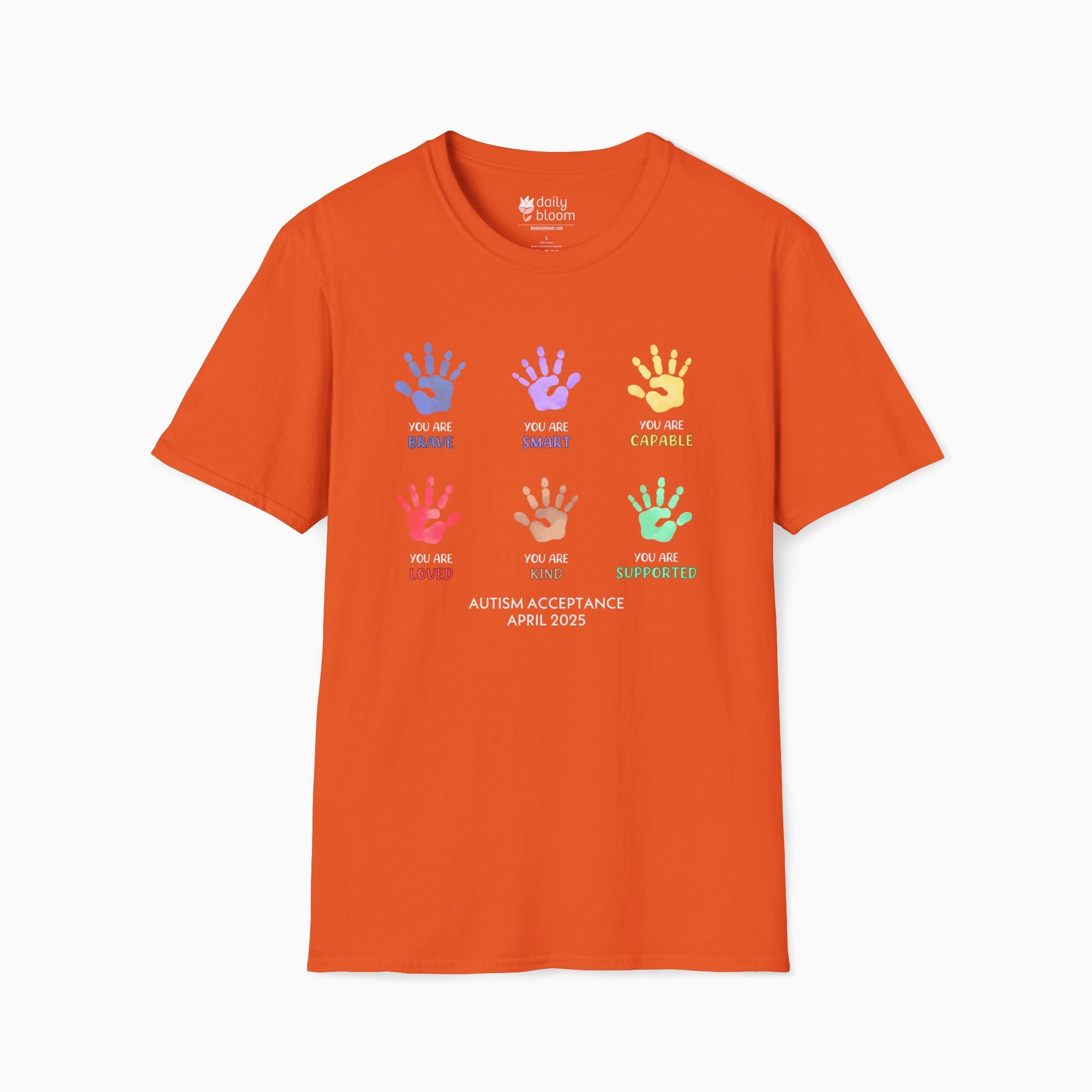 Autism Awareness 2025 - Affirmation Handprints T-Shirt