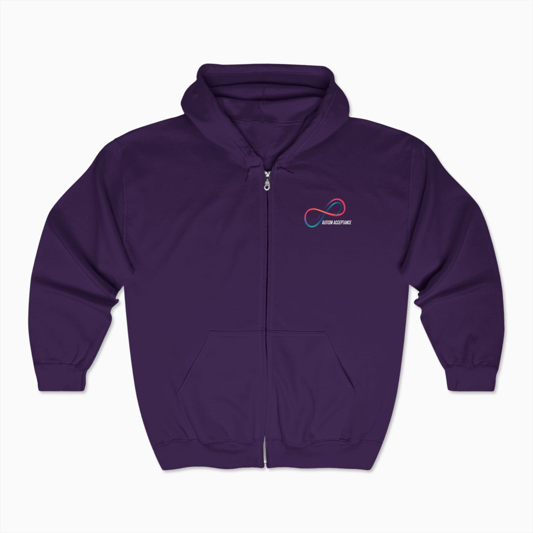 Autism Awareness 2025 - Loop of Acceptance Zip Up Hoodie