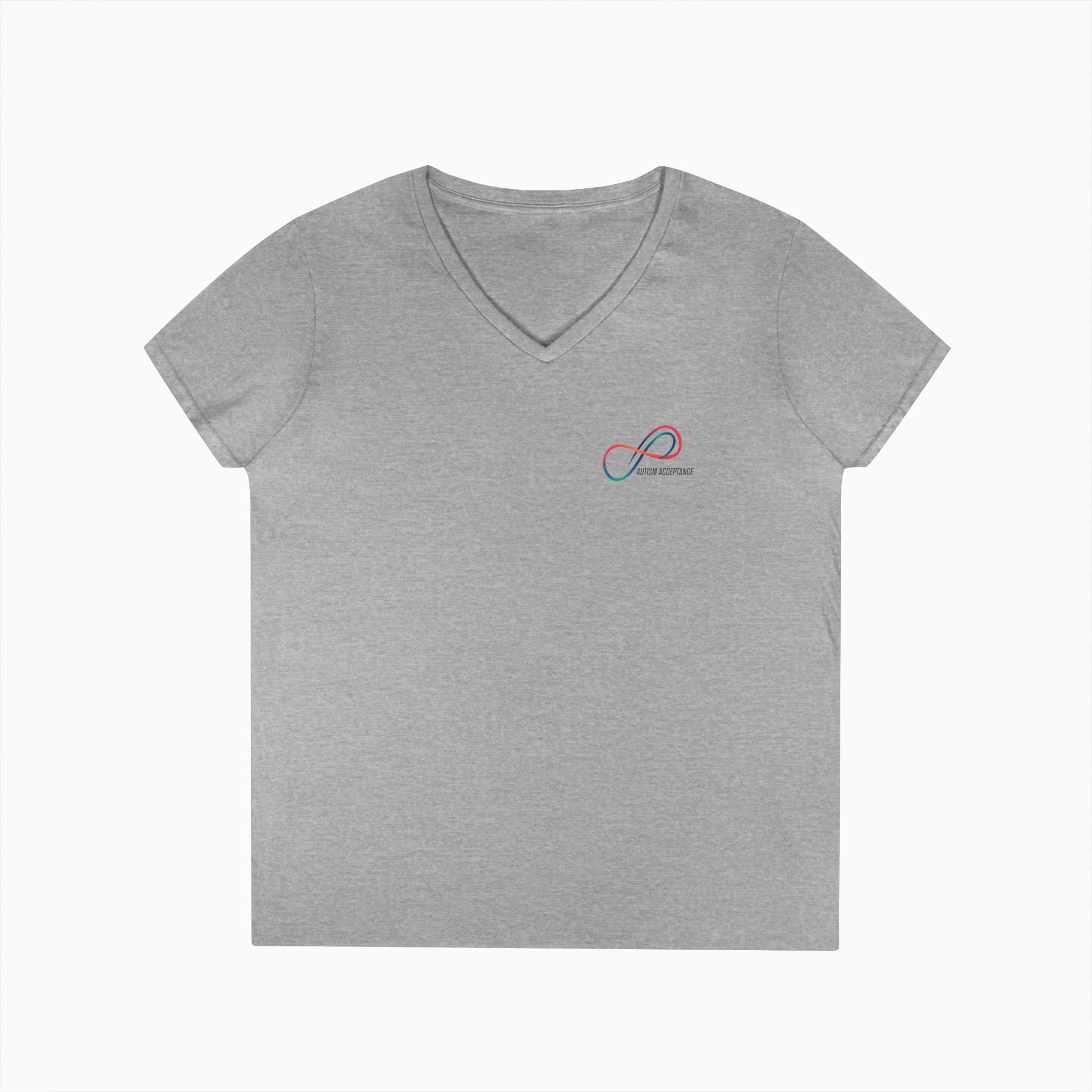 Autism Awareness 2025 - Loop of Acceptance Ladies V-Neck T-Shirt