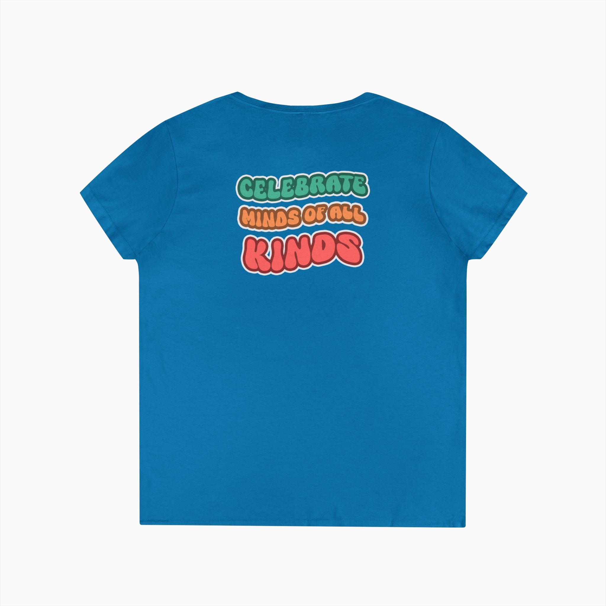 Autism Awareness 2025 - Celebrate Minds of All Kinds Ladies V-Neck T-Shirt