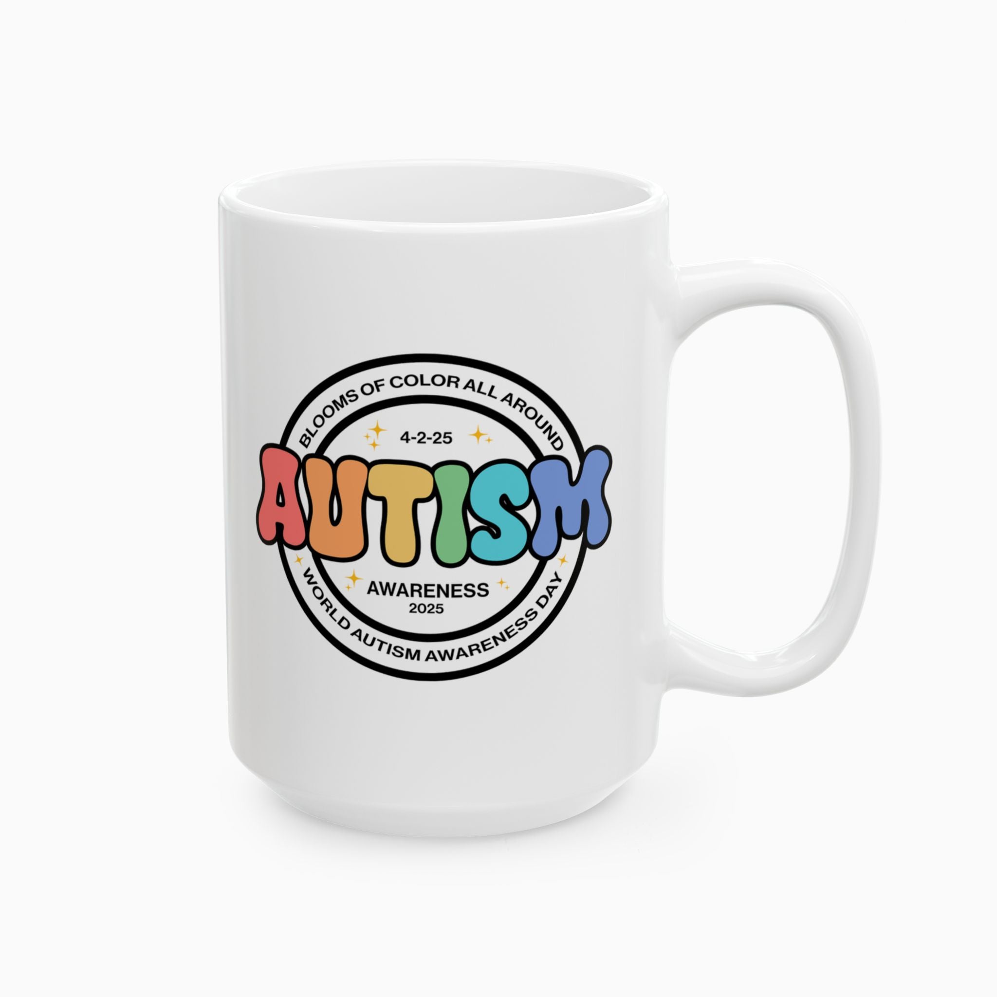 Autism Awareness 2025 - Blooms of Color All Around Ceramic Mug
