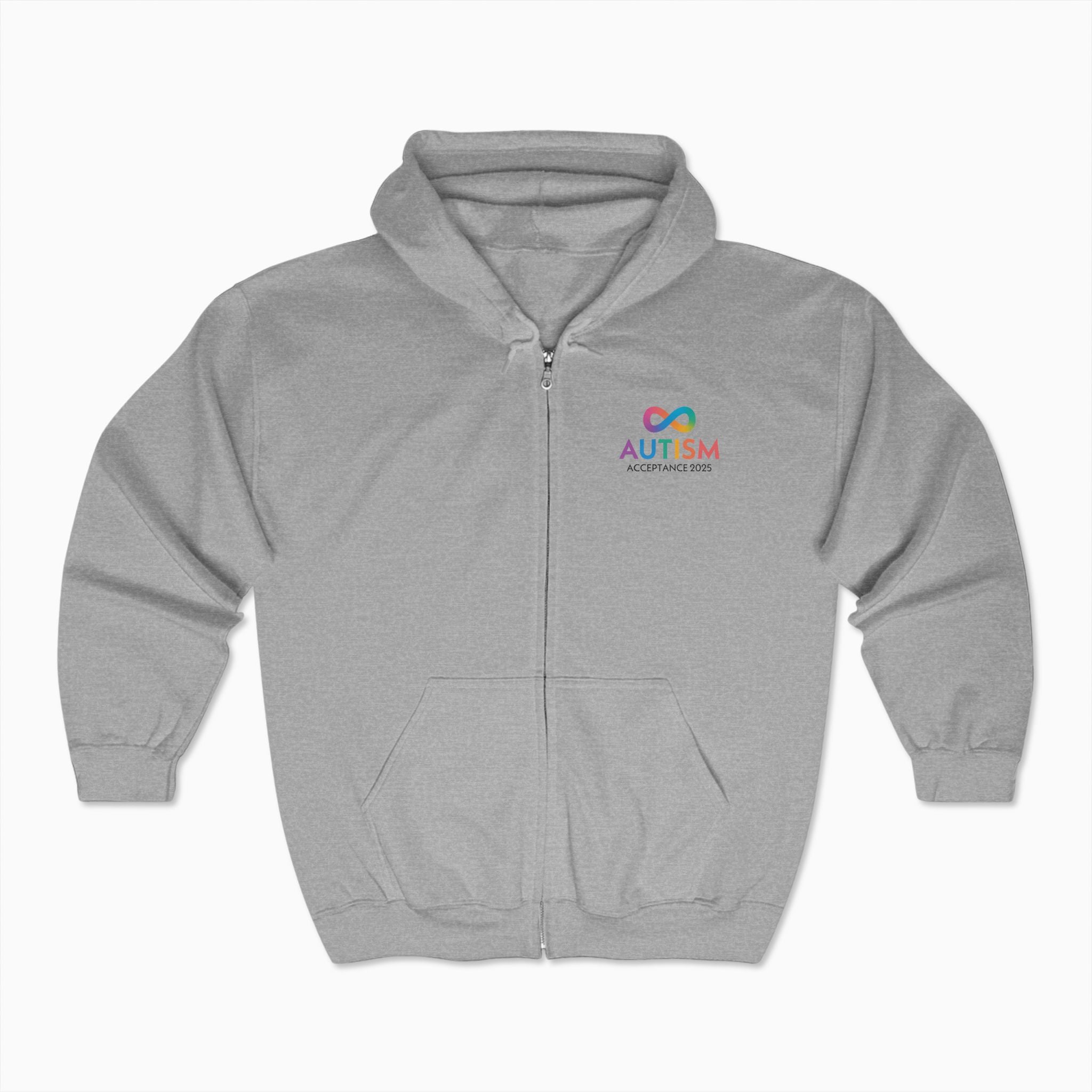 Autism Awareness 2025 - Infinity Acceptance Zip Up Hoodie
