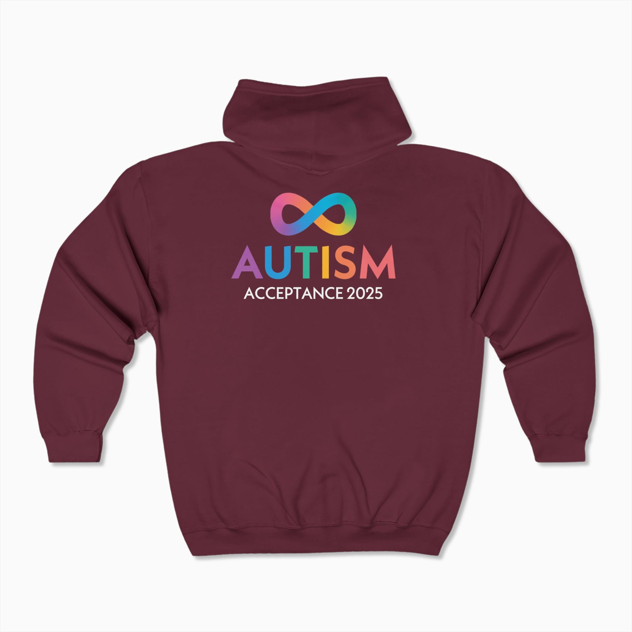 Autism Awareness 2025 - Infinity Acceptance Zip Up Hoodie