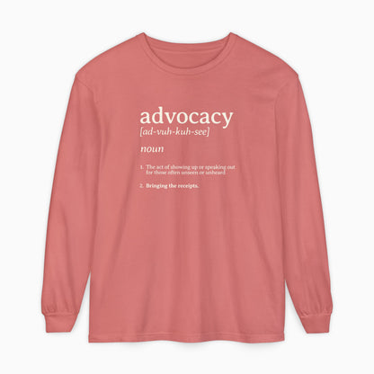 Advocacy Definition Comfort Colors Long Sleeve T-Shirt