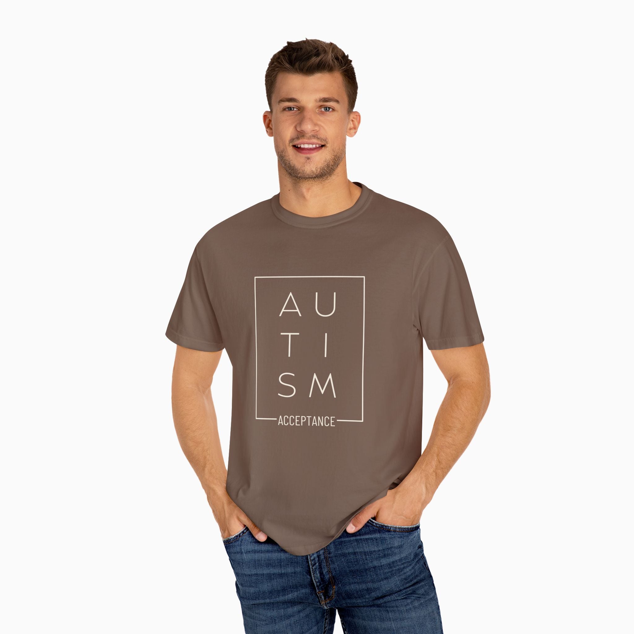 Autism Acceptance Box Comfort Colors Tee