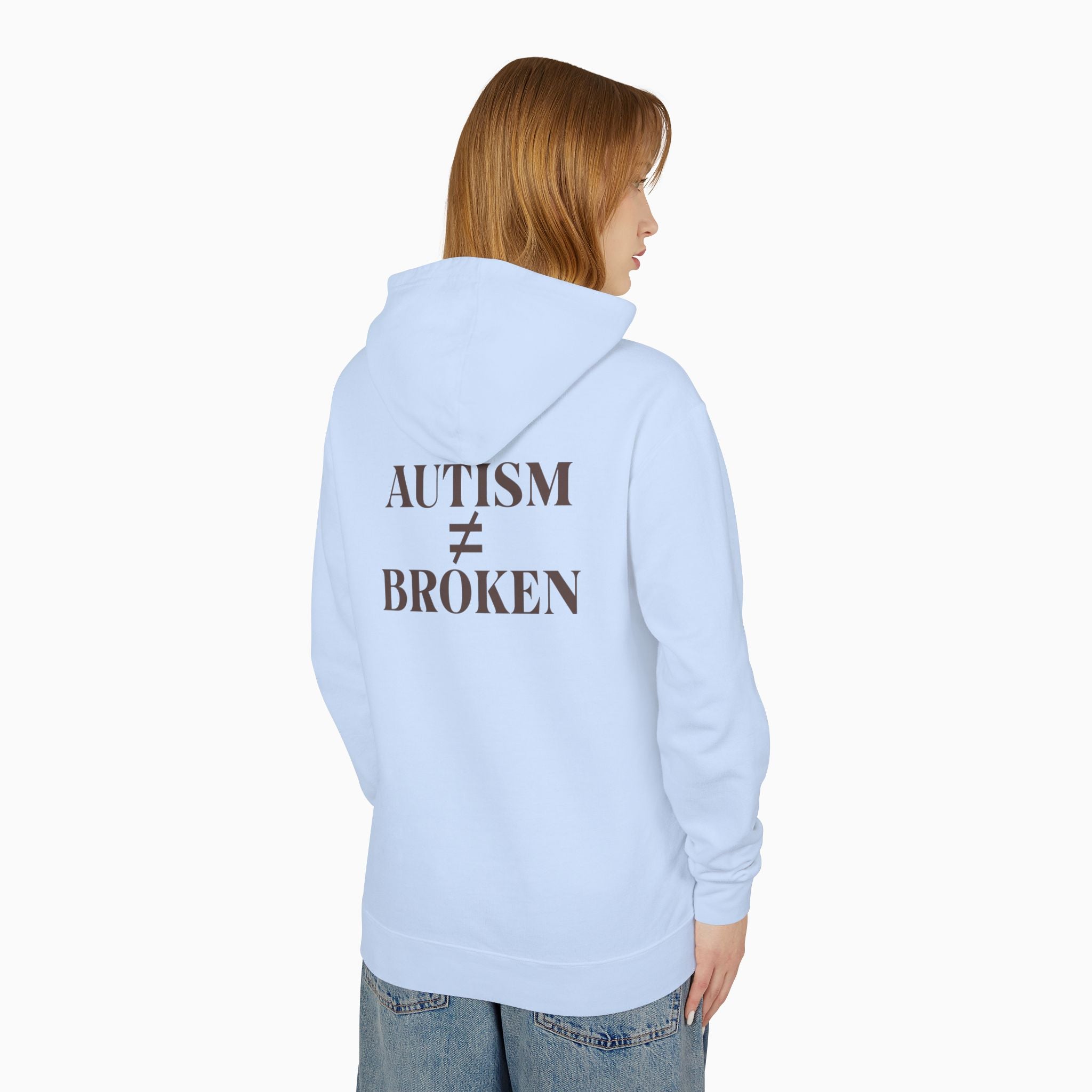 Autism ≠ Broken Comfort Colors Lightweight Hoodie