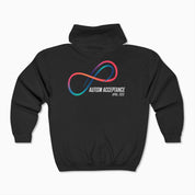 Autism Awareness 2025 - Loop of Acceptance Zip Up Hoodie