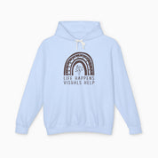 Life Happens Visuals Help Comfort Colors Lightweight Hoodie