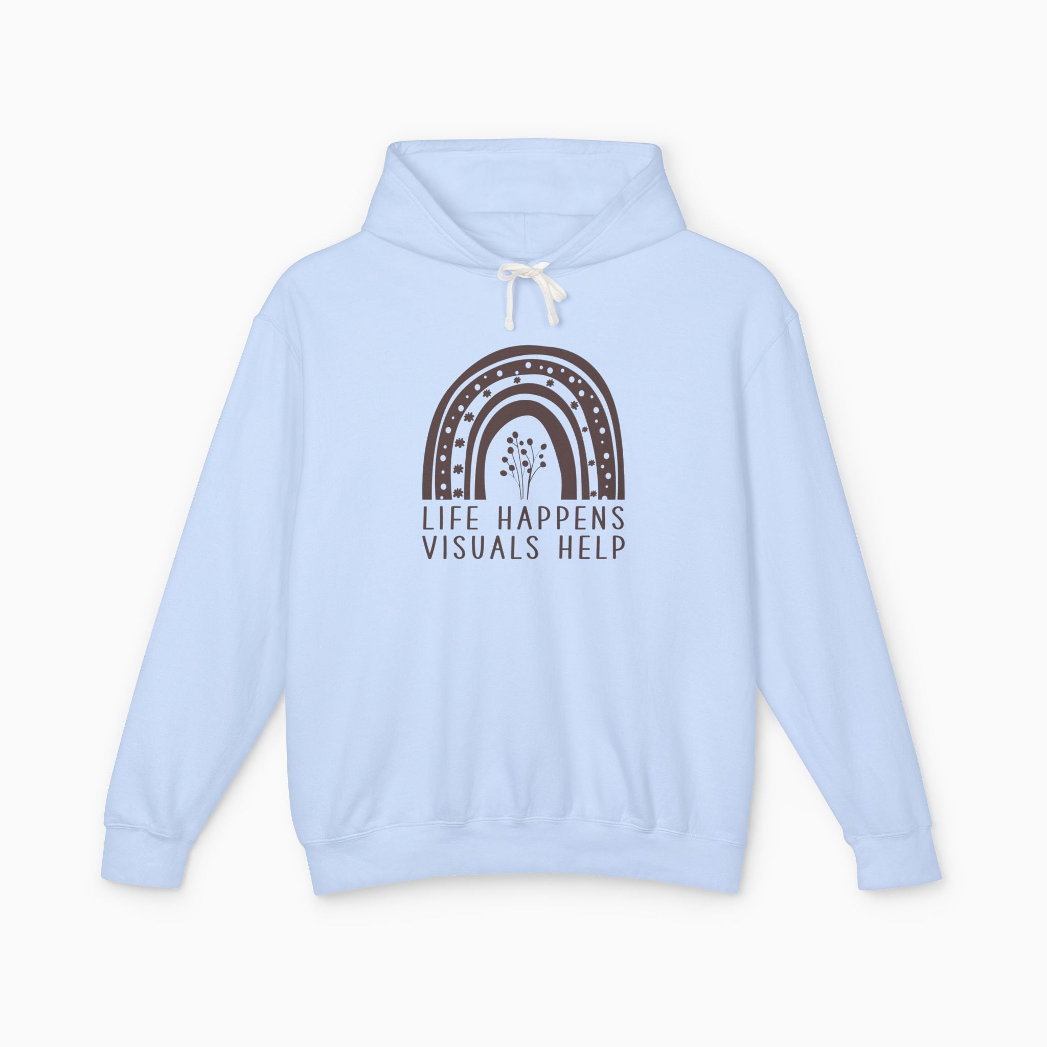 Life Happens Visuals Help Comfort Colors Lightweight Hoodie