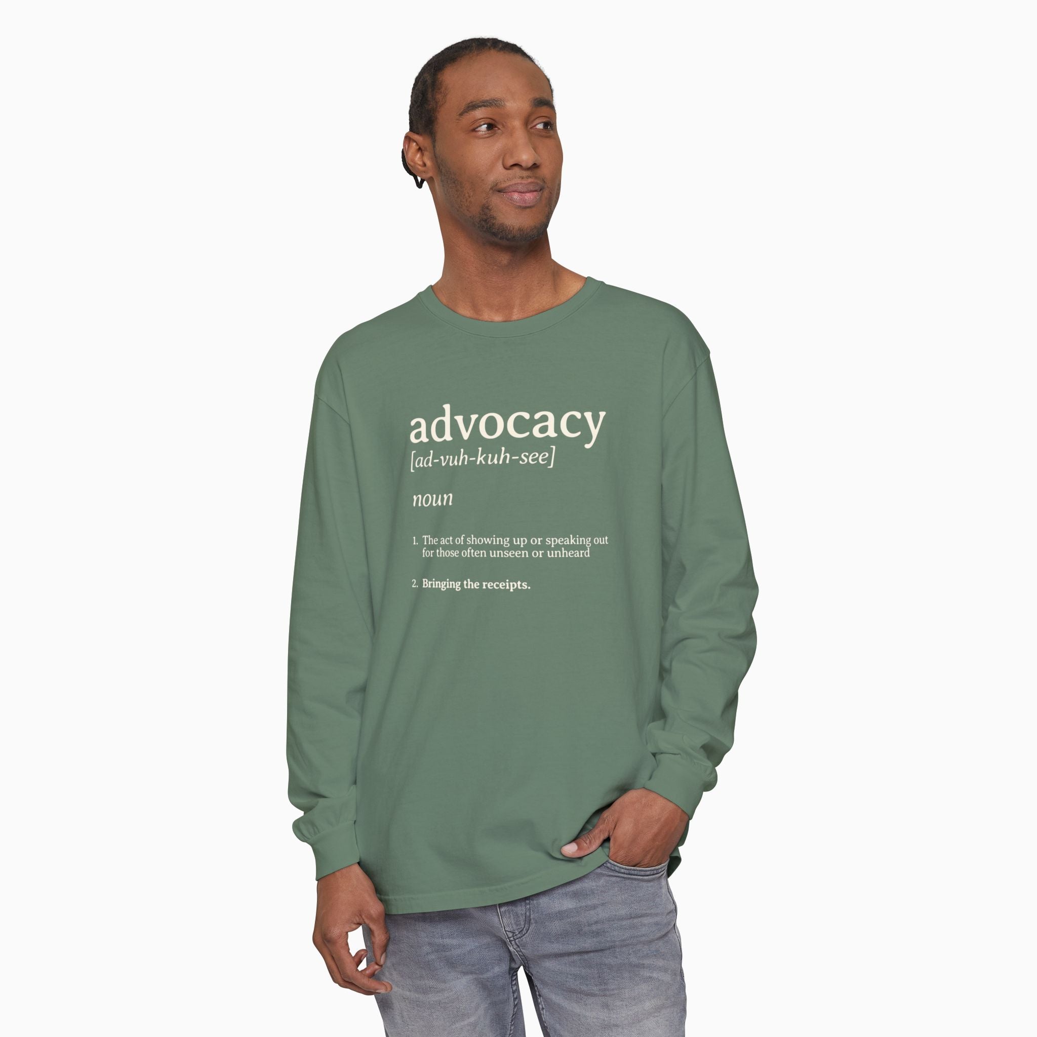 Advocacy Definition Comfort Colors Long Sleeve T-Shirt