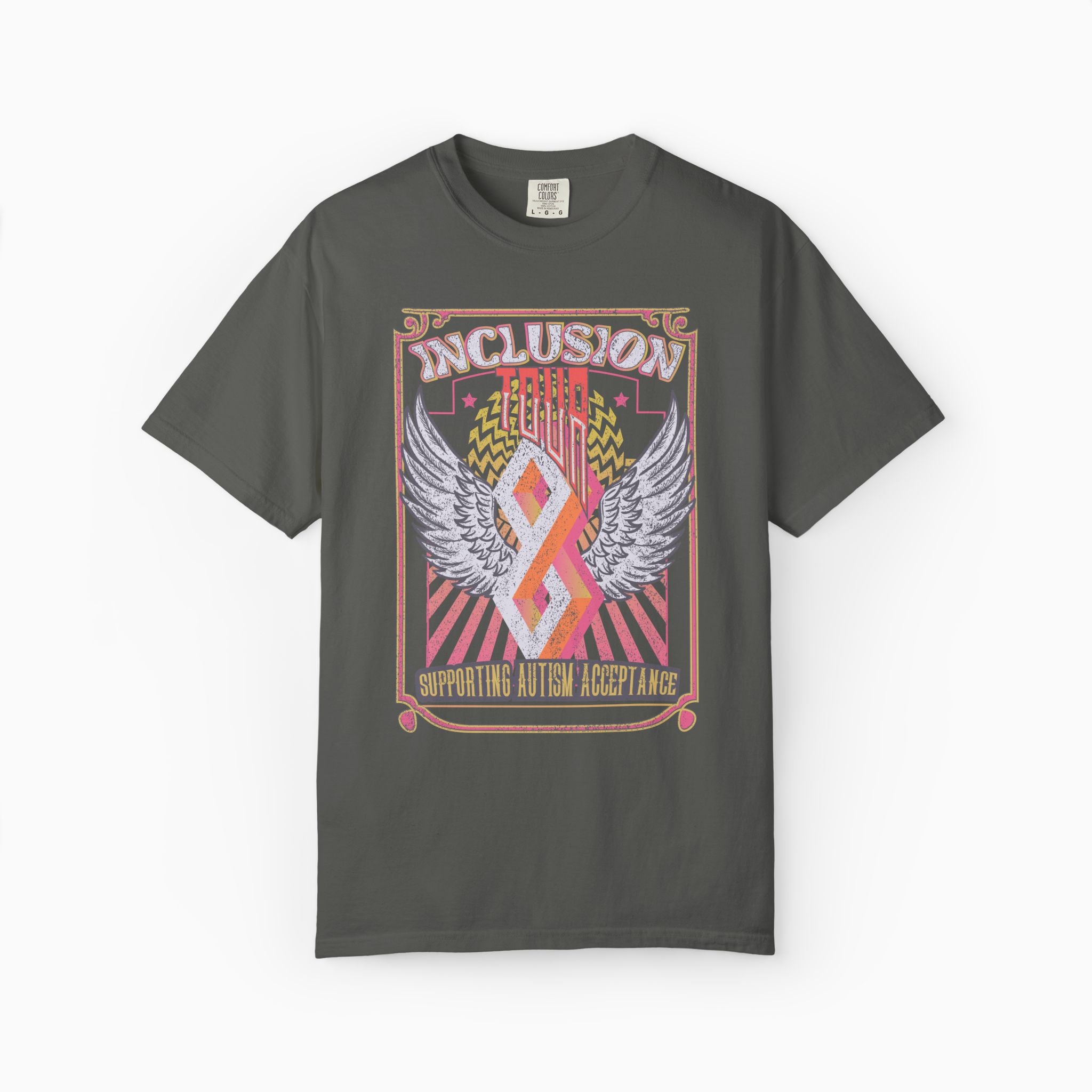 Autism T-Shirt - Inclusion Tour Comfort Colors T-Shirt - Daily Bloom