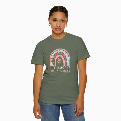 Life Happens Visuals Helps Comfort Colors Tee