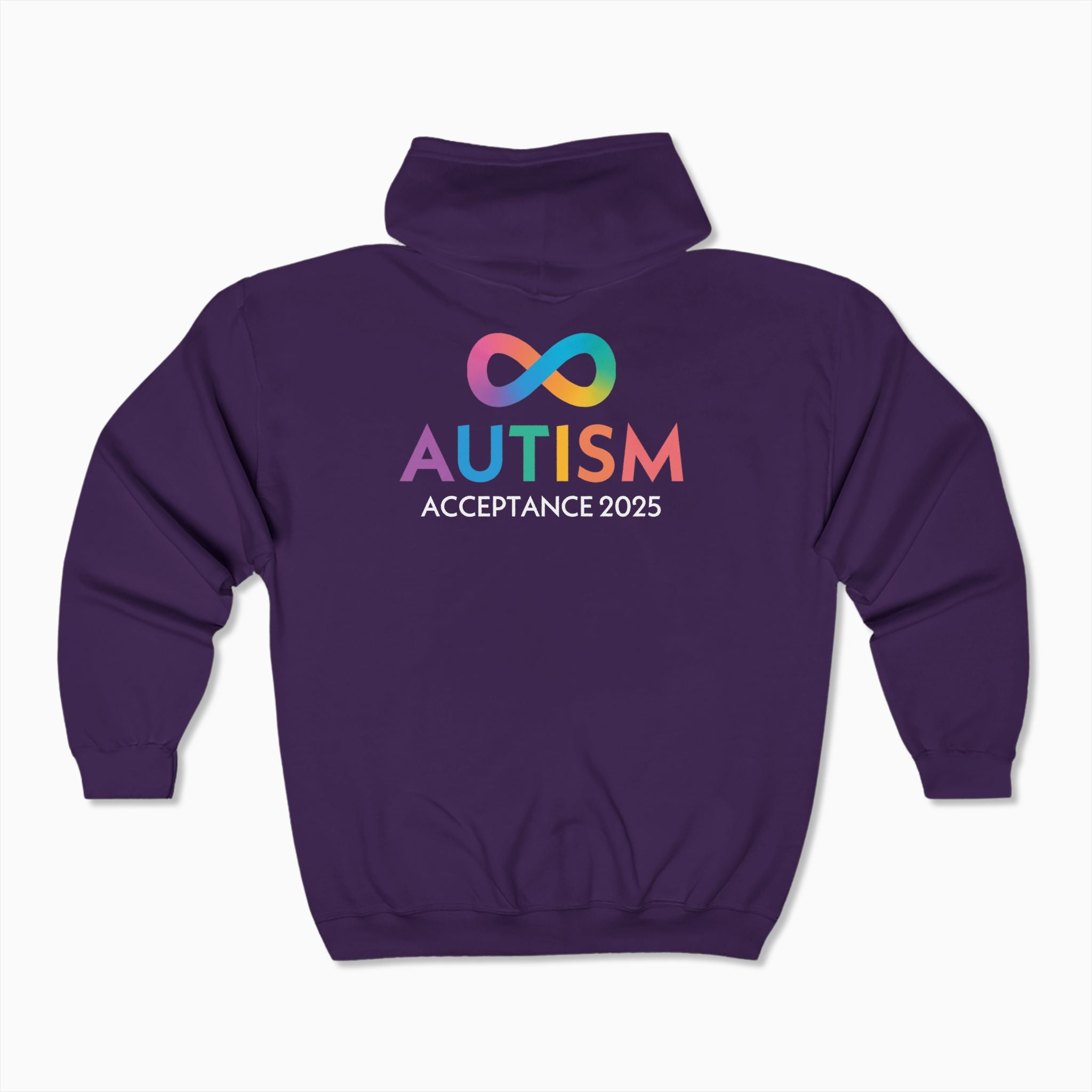 Autism Awareness 2025 - Infinity Acceptance Zip Up Hoodie