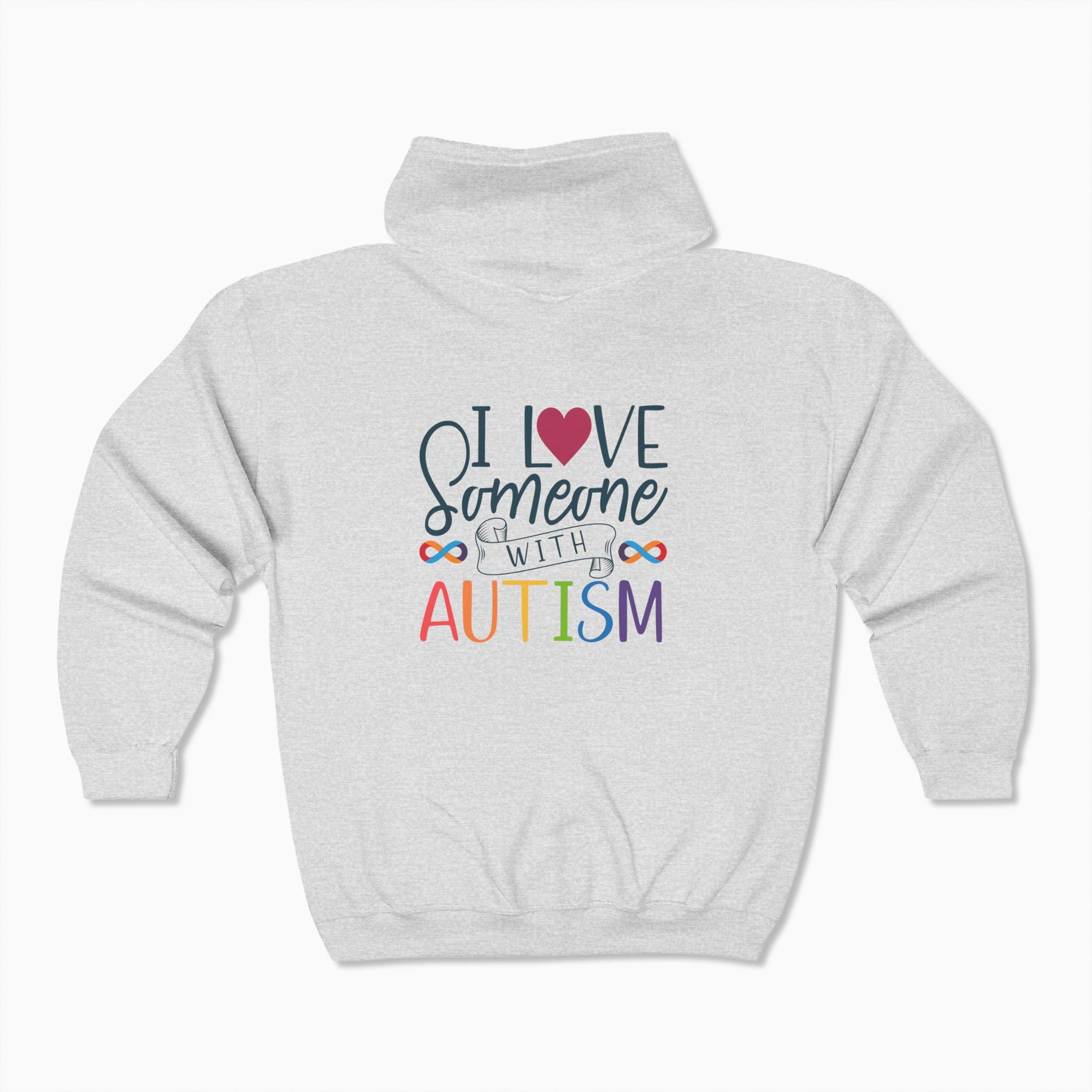 I Love Someone With Autism Zip Up Hoodie