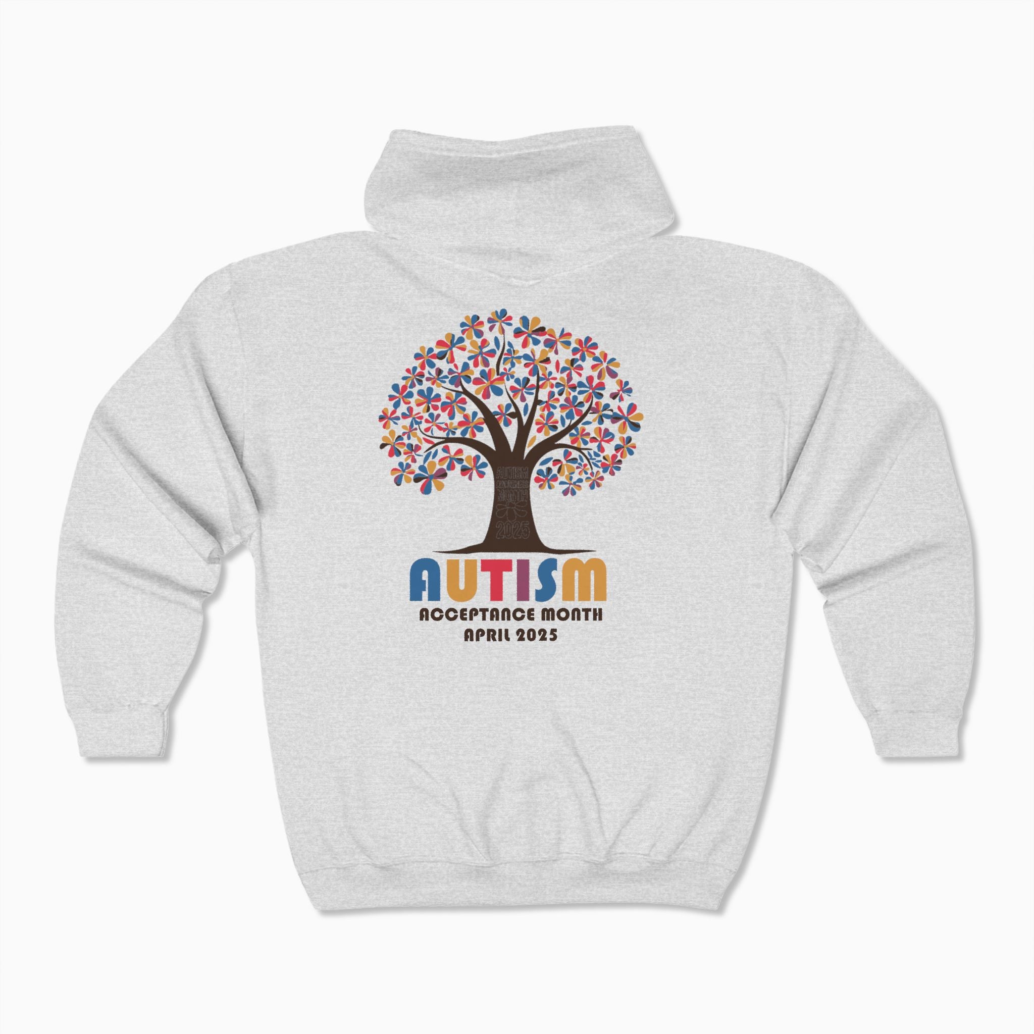 Autism Awareness 2025 - Tree of Acceptance Zip Up Hoodie