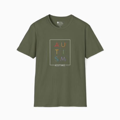 Autism Rainbow Acceptance Box Tee