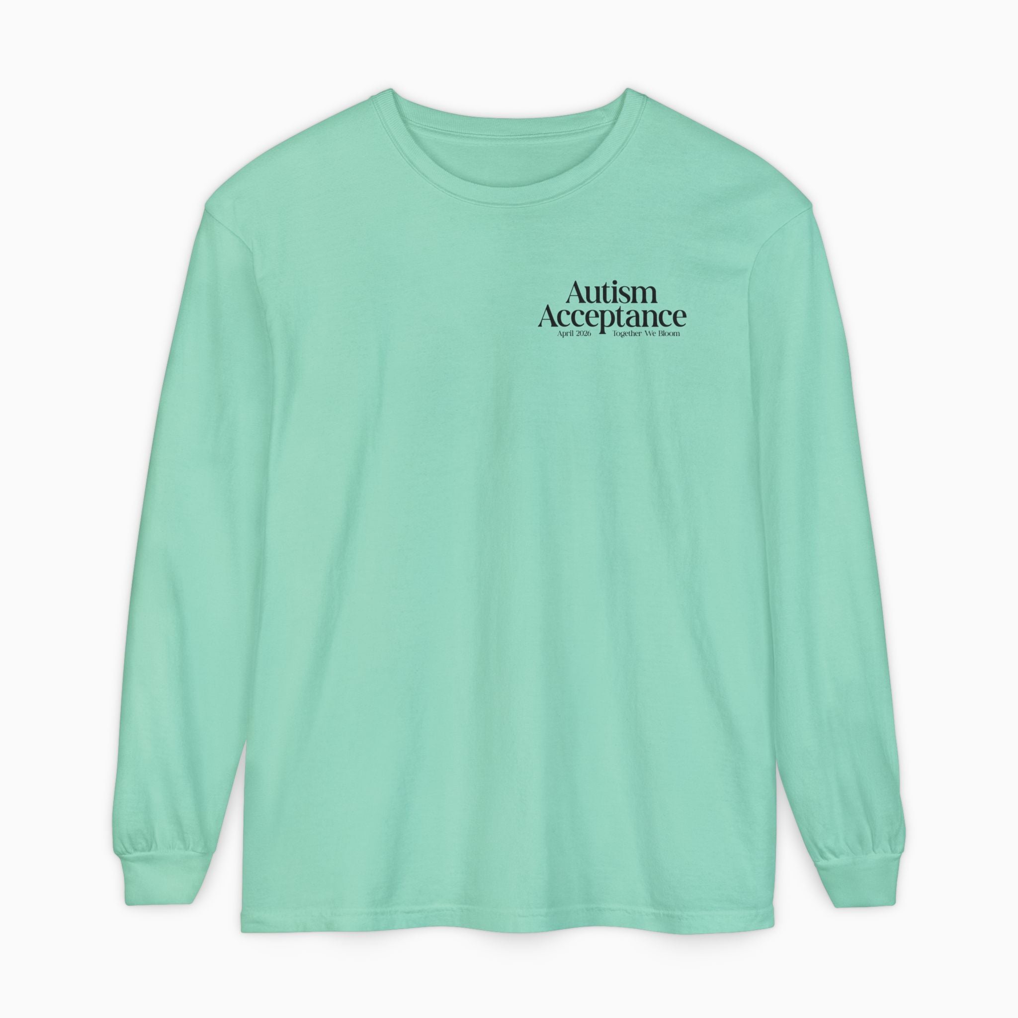 Autism Long - sleeve - Autism Acceptance 2026 Together We Bloom Comfort Colors Long Sleeve T-Shirt - Daily Bloom