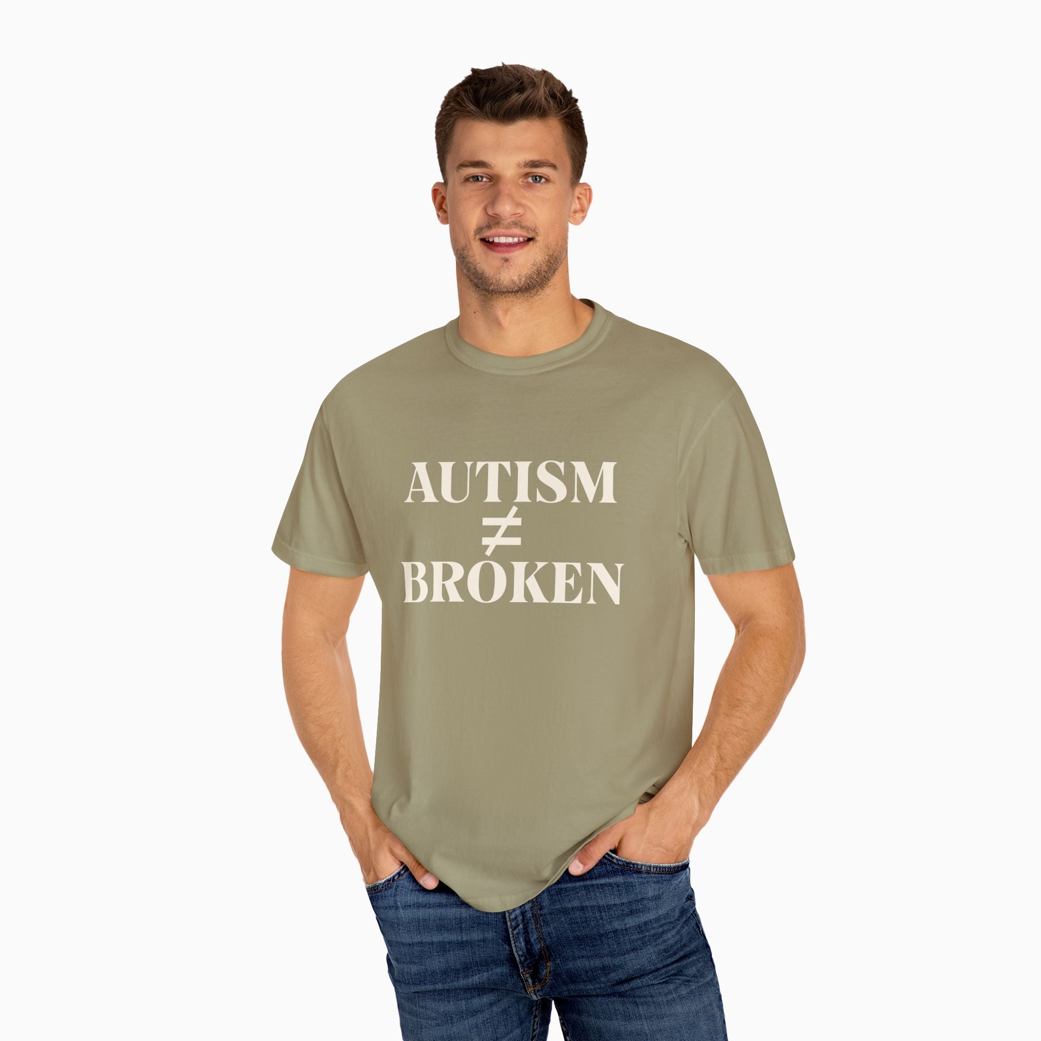 Autism ≠ Broken Comfort Colors Tee