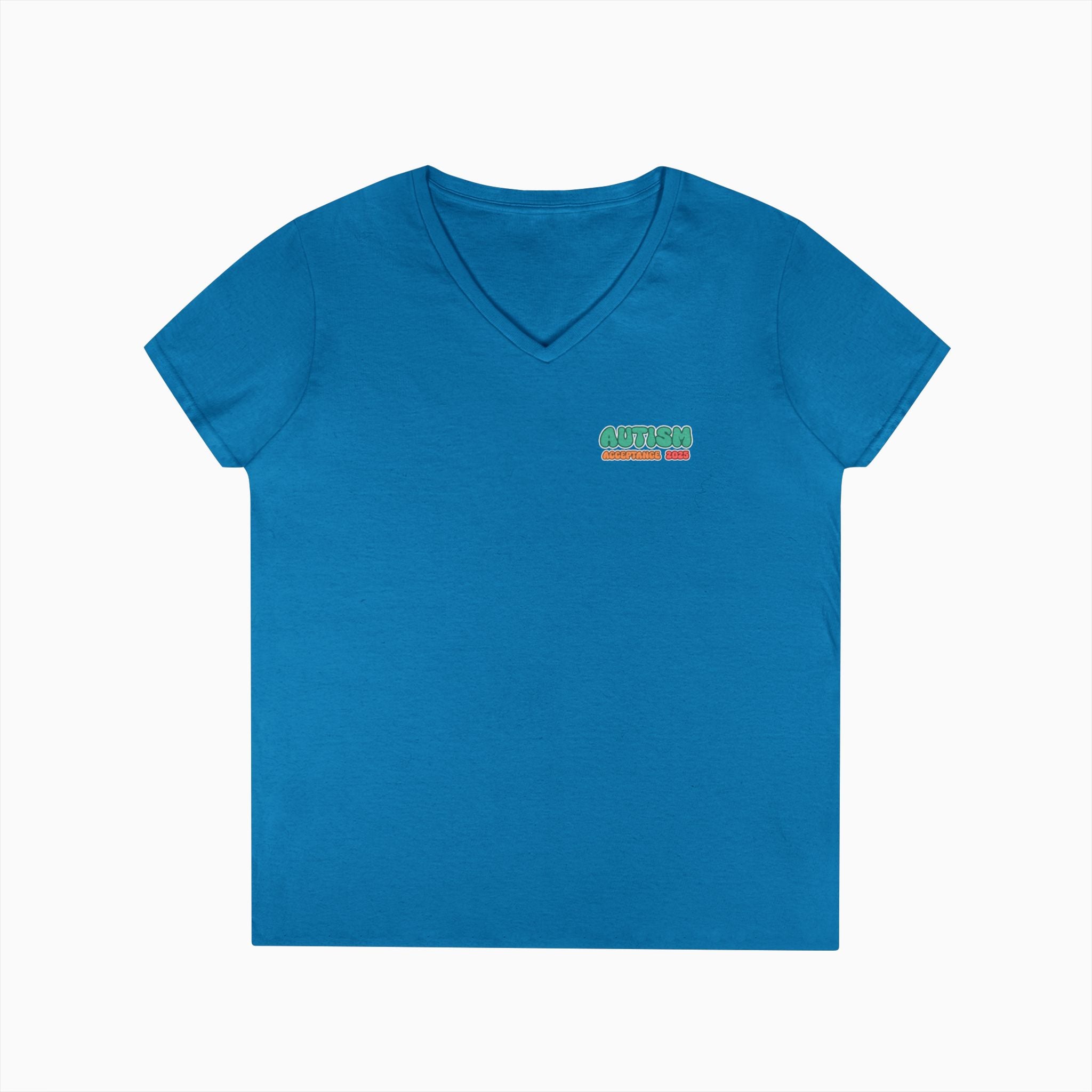 Autism Awareness 2025 - Celebrate Minds of All Kinds Ladies V-Neck T-Shirt