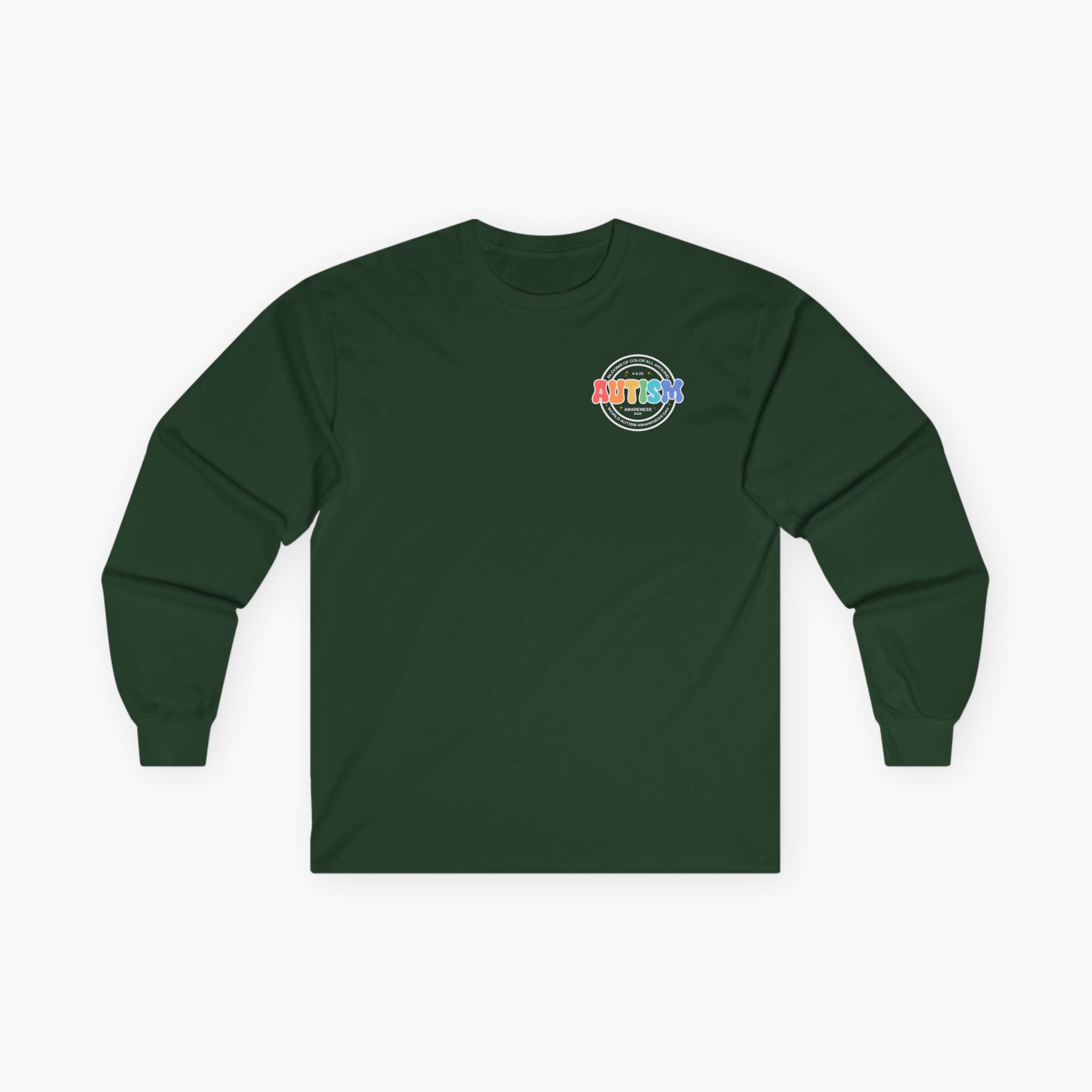 Autism Awareness 2025 - Blooms of Color All Around Long Sleeve Tee