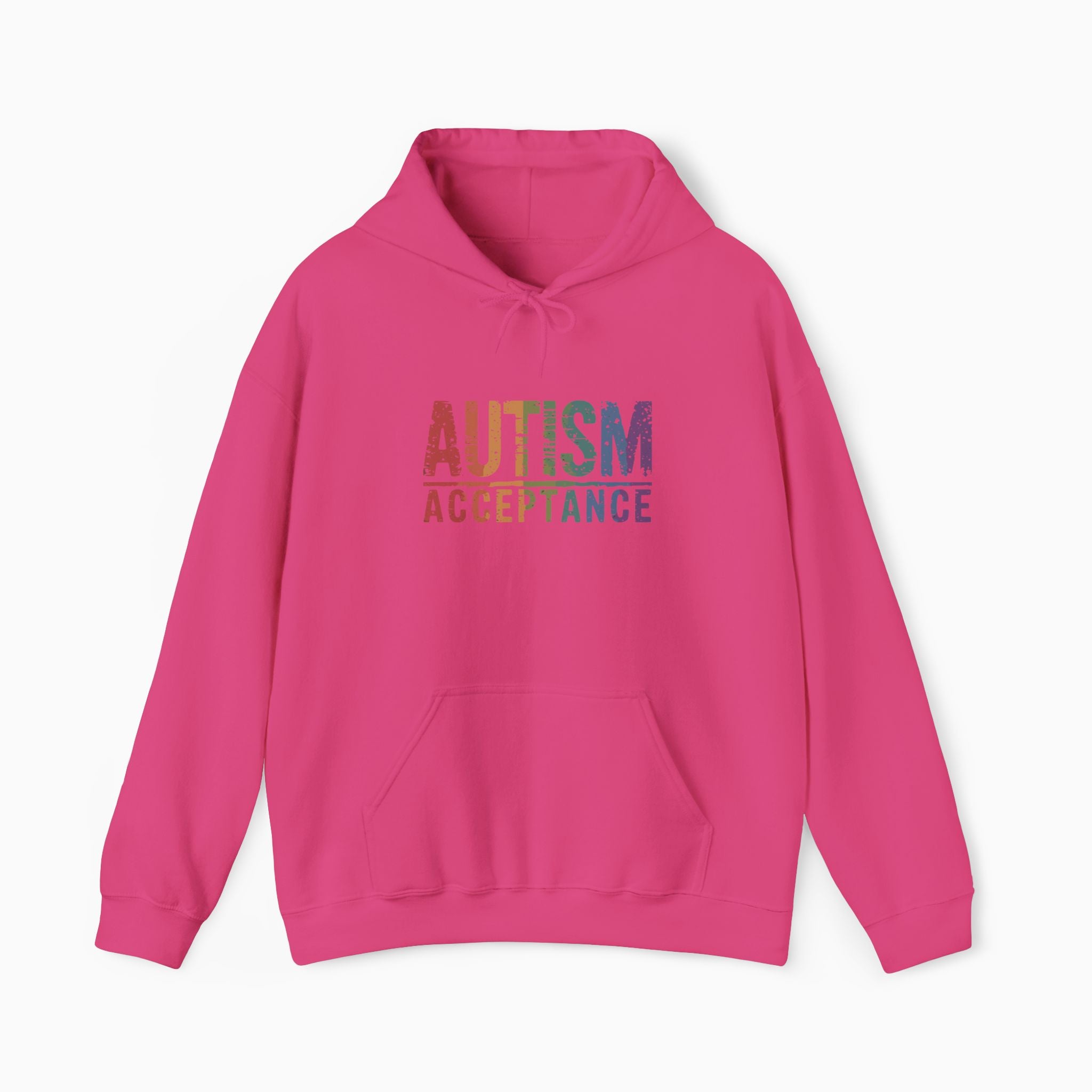 Autism Acceptance Grunge Rainbow Hoodie