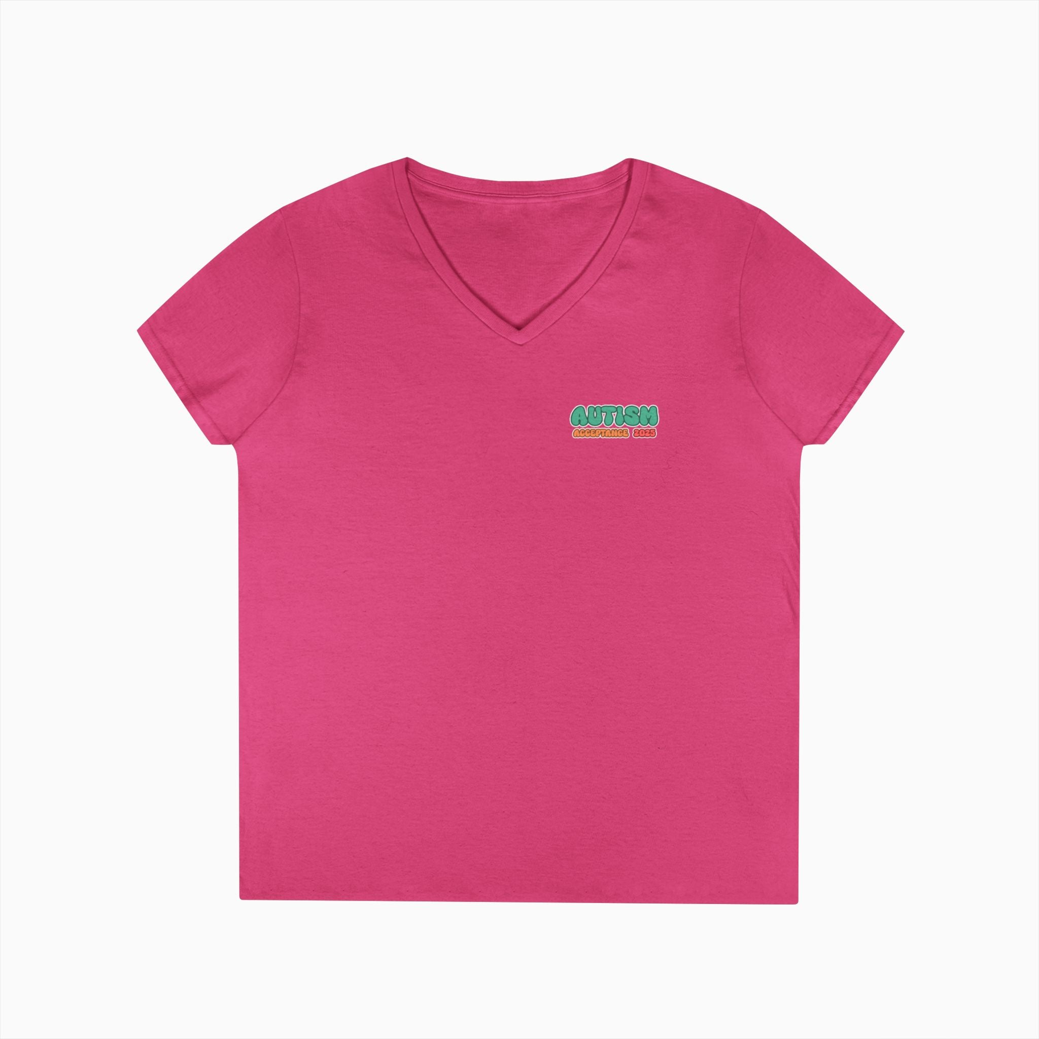 Autism Awareness 2025 - Celebrate Minds of All Kinds Ladies V-Neck T-Shirt