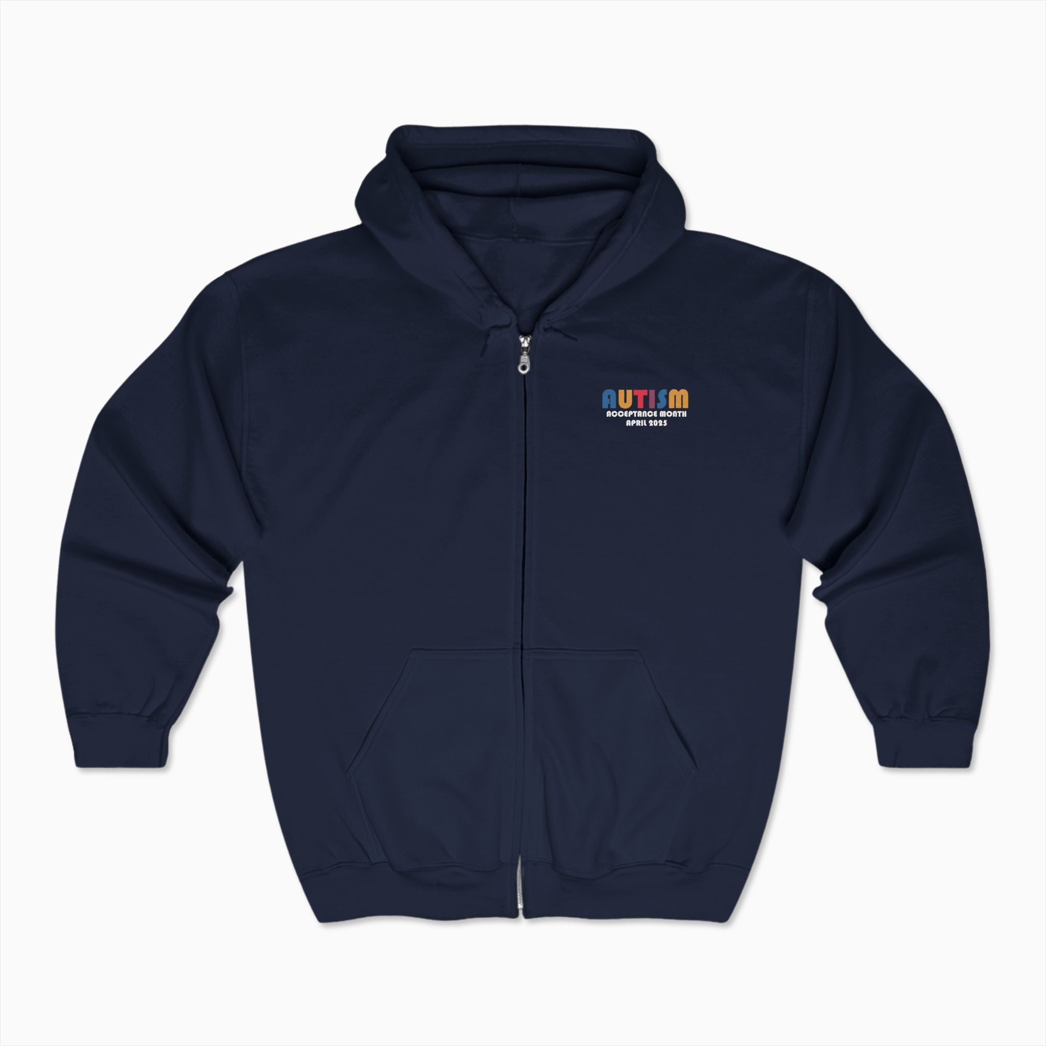 Autism Awareness 2025 - Tree of Acceptance Zip Up Hoodie