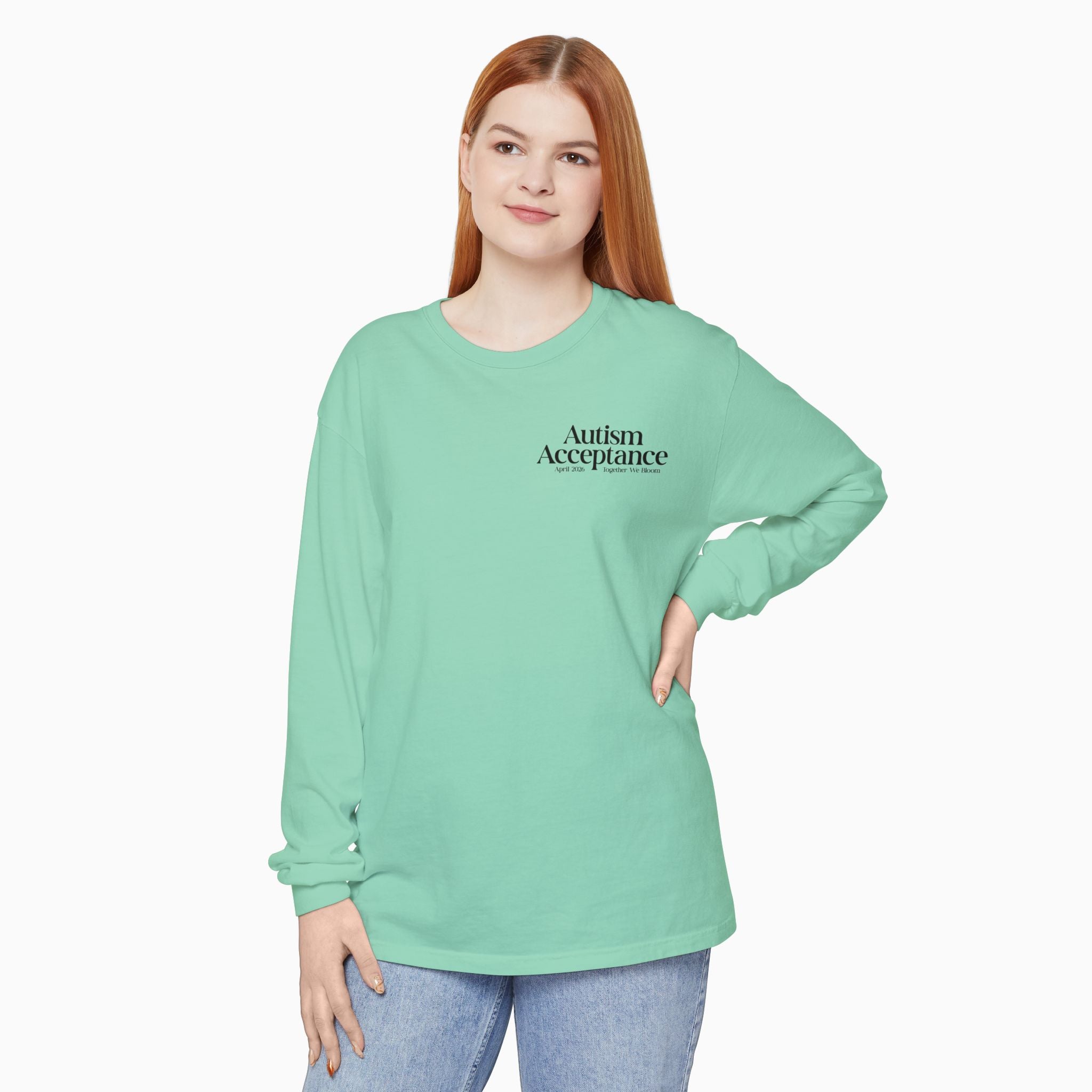 Autism Long - sleeve - Autism Acceptance 2026 Together We Bloom Comfort Colors Long Sleeve T-Shirt - Daily Bloom
