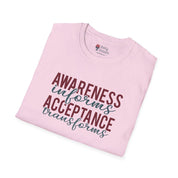 Awareness Informs Acceptance Transforms Tee-Neurodiversity, ADHD & Autism Awareness & Acceptance T-Shirt by Daily Bloom