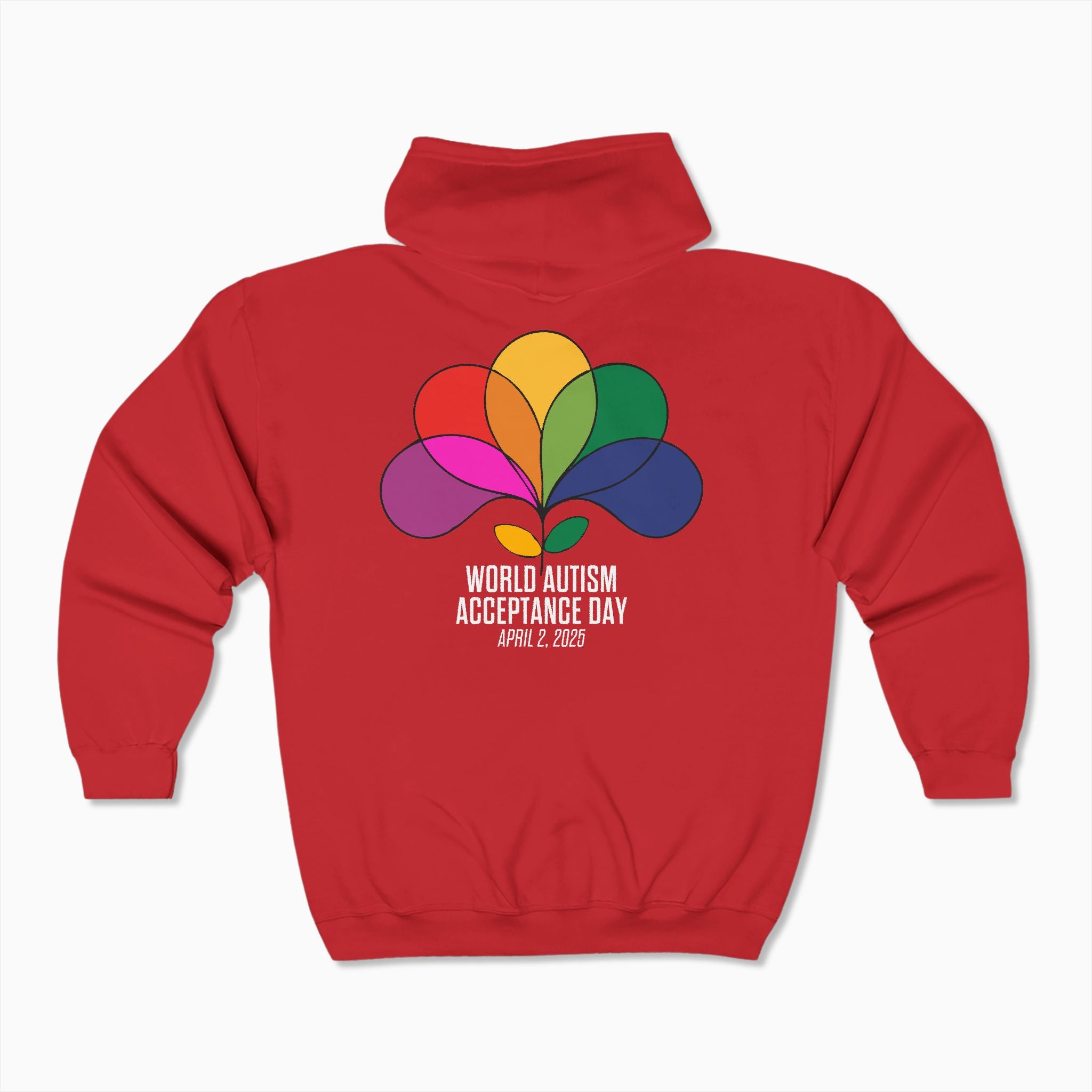 Autism Awareness 2025 - Spectrum in Bloom Zip Up Hoodie