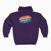 Autism Awareness 2025 - Brushstrokes of Awareness Zip Up Hoodie