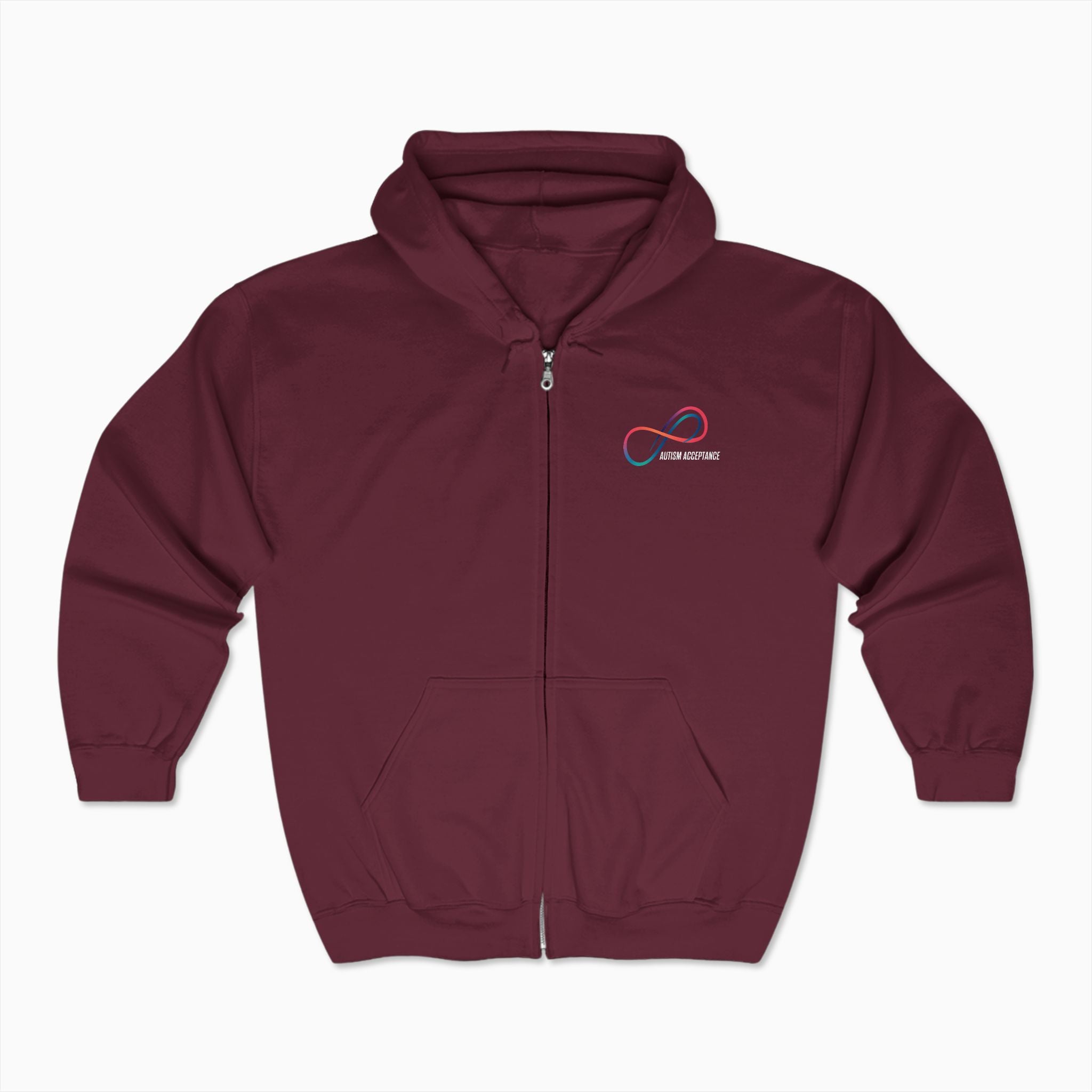 Autism Awareness 2025 - Loop of Acceptance Zip Up Hoodie