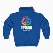 Autism Awareness 2025 - Brainbow Zip Up Hoodie