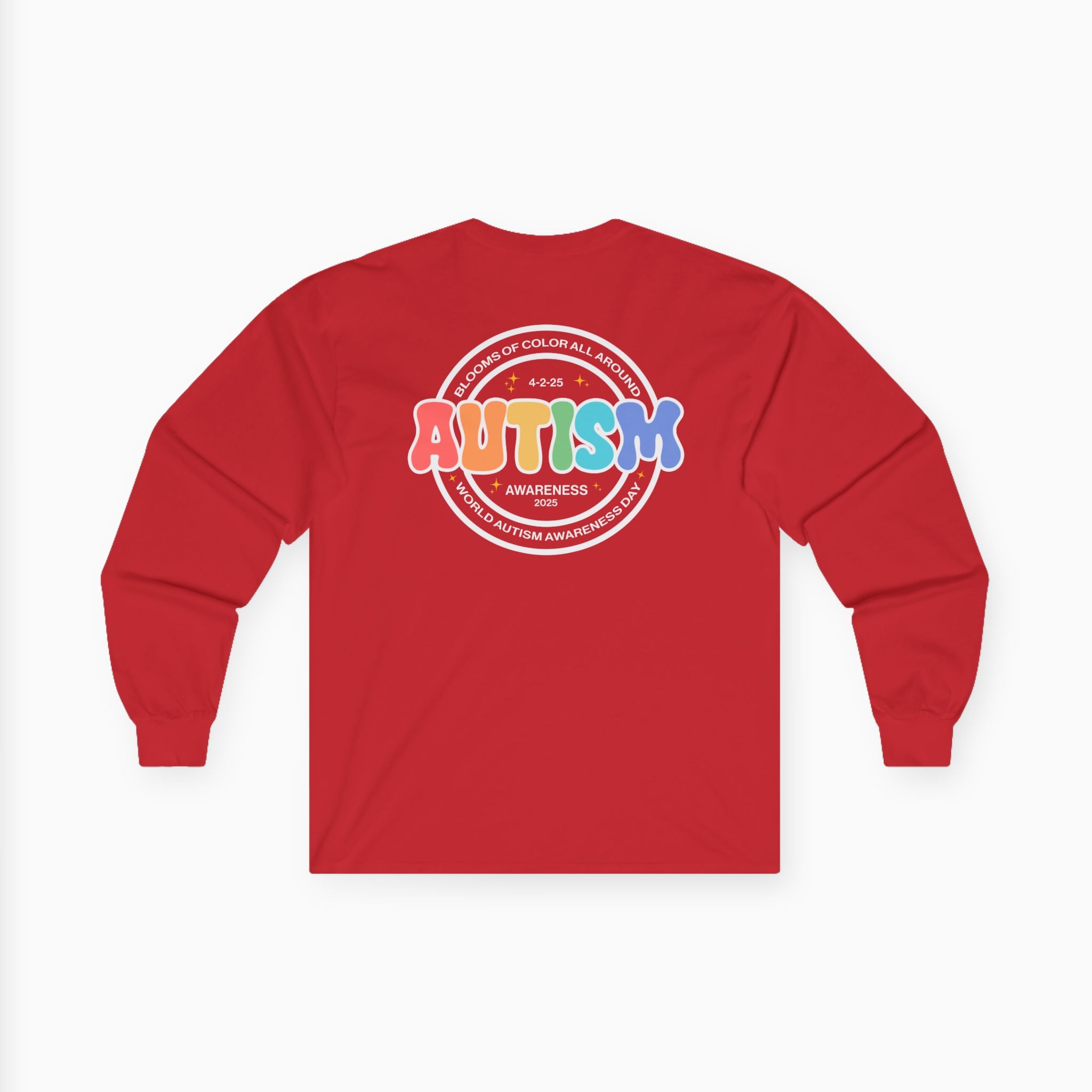 Autism Awareness 2025 - Blooms of Color All Around Long Sleeve Tee
