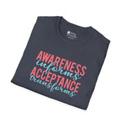 Awareness Informs Acceptance Transforms Tee-Neurodiversity, ADHD & Autism Awareness & Acceptance T-Shirt by Daily Bloom