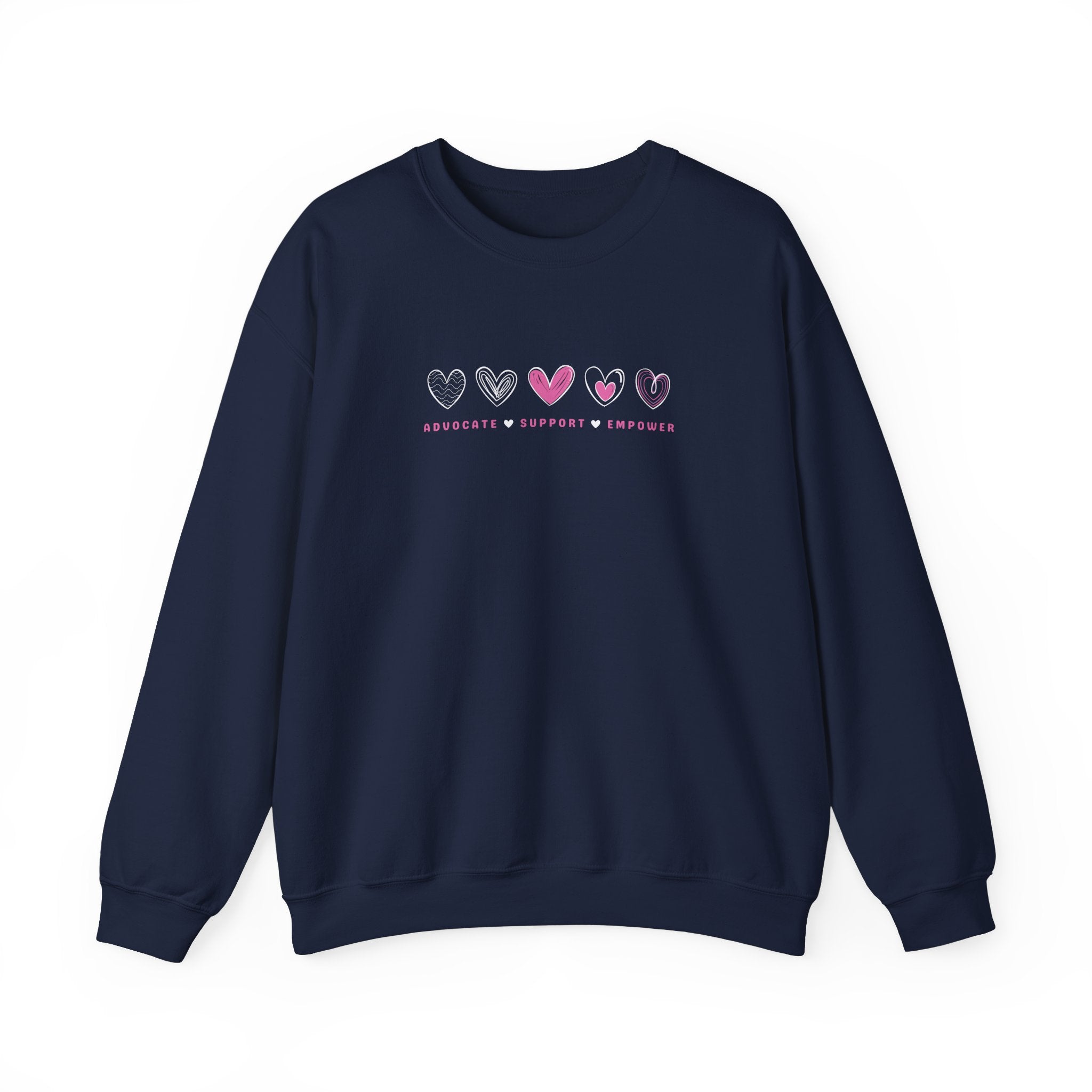 Advocate Support Empower Love Hearts Sweatshirt