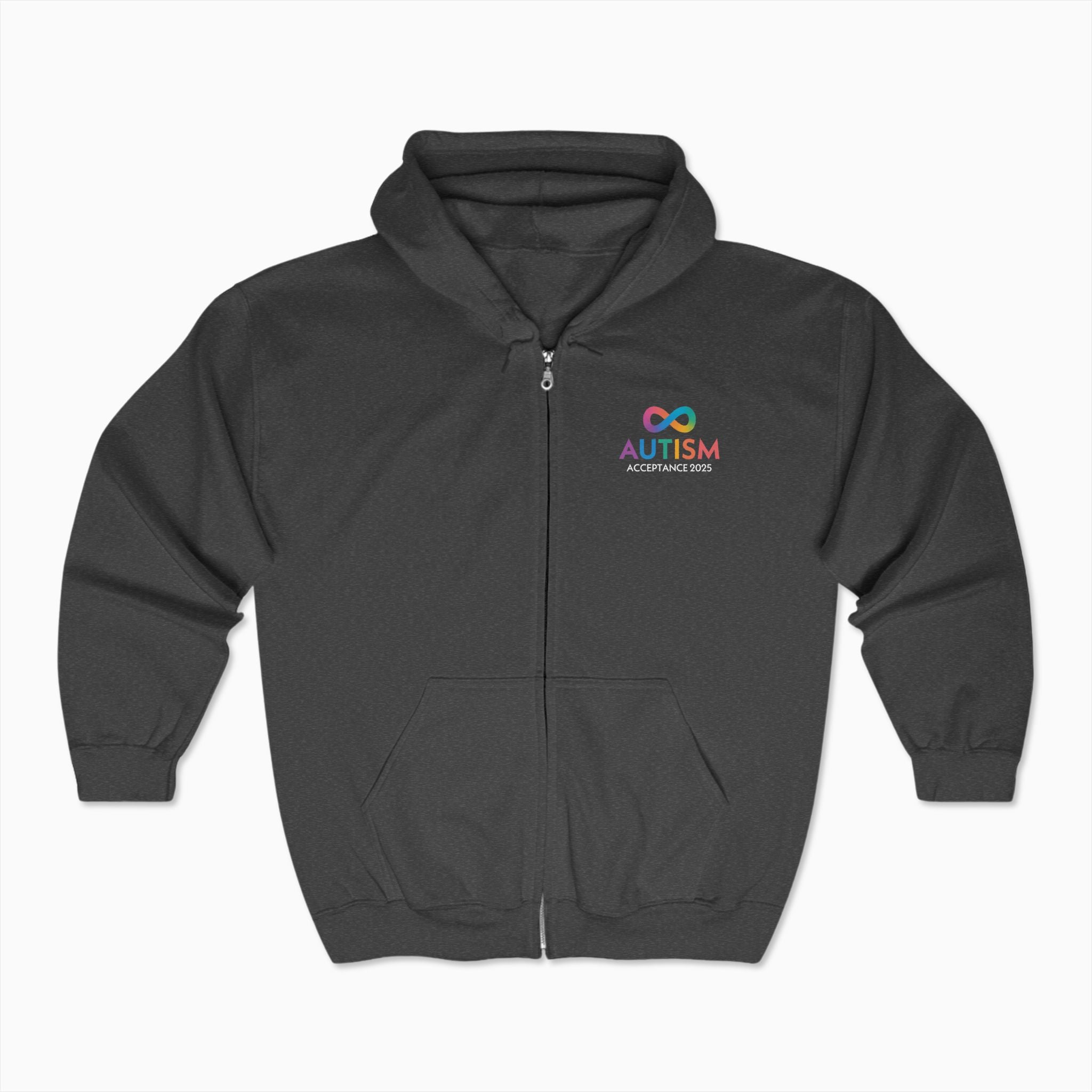Autism Awareness 2025 - Infinity Acceptance Zip Up Hoodie