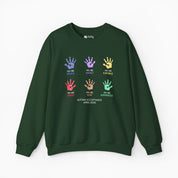 Autism Awareness 2025 - Affirmation Handprints Sweatshirt
