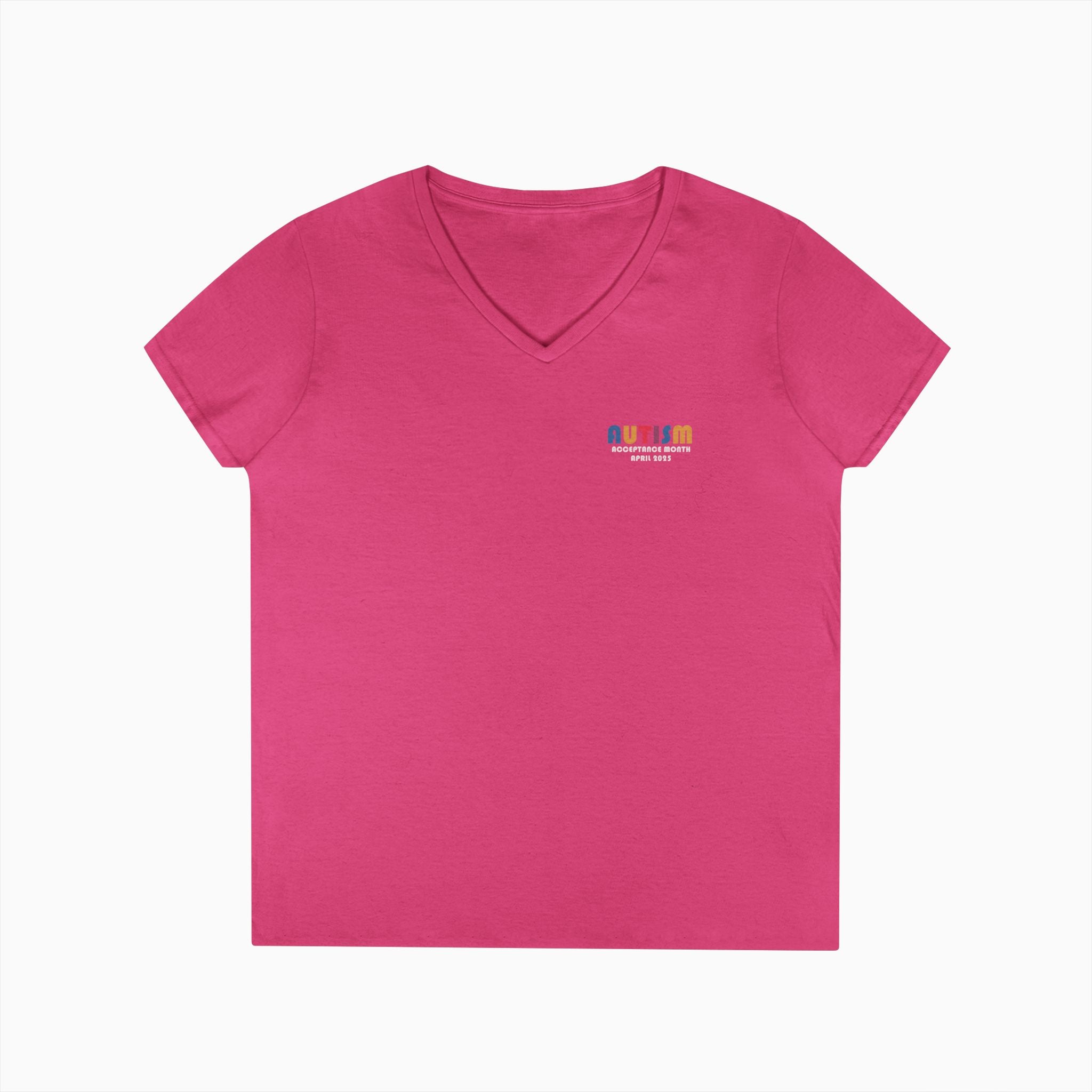 Autism Awareness 2025 - Tree of Acceptance Ladies V-Neck T-Shirt