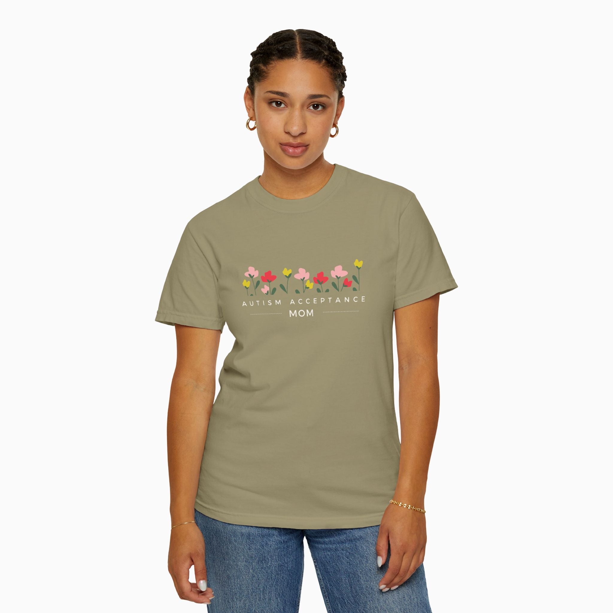 Autism Acceptance Mom Comfort Colors Tee
