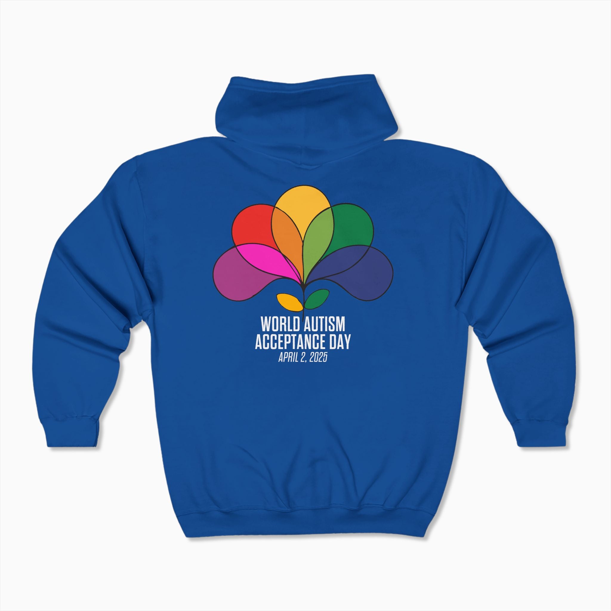 Autism Awareness 2025 - Spectrum in Bloom Zip Up Hoodie