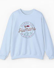 Helping Tiny Humans Do Big Things Sweatshirt-Light Blue-Neurodiversity, ADHD & Autism Awareness & Acceptance Sweatshirt by Daily Bloom
