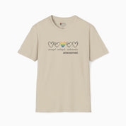 Accept Adapt Advocate Rainbow Love Heart Tee